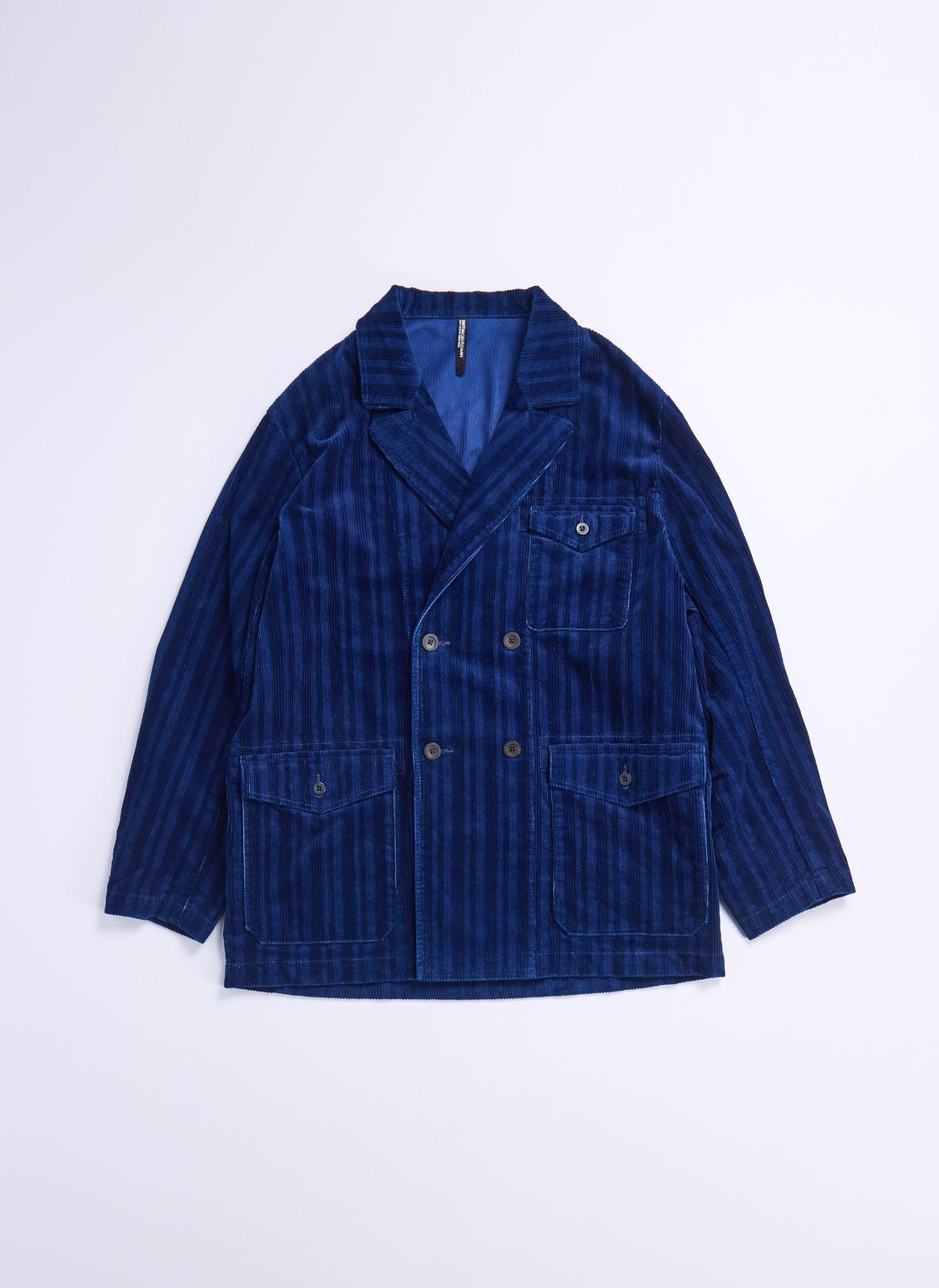Stylish Indigo Cotton Corduroy Double-Breasted Soft Blazer for Women | Comfortable & Elegant Office Wear | Perfect for Business Meetings, Work Attire & Formal Events