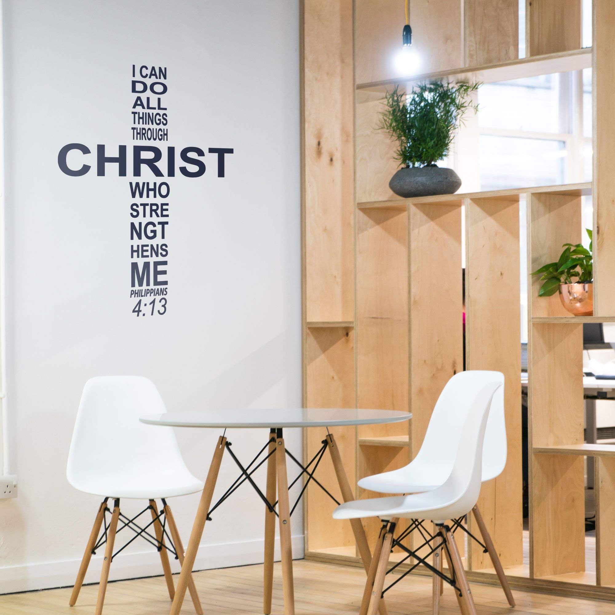 Philippians 4:13 Wall Decal - Removable Bible Verse Decor for Home
