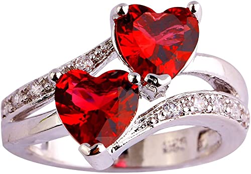 Personalized Birthstone Ring Sterling Silver - Custom Engraved Heart Infinity Promise Ring for Women, Mothers, Engagement & Anniversary Gifts | Perfect for Valentine's Day, Wedding Proposal & Special Occasions