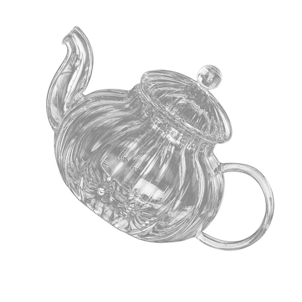 Cabilock Glass Teapot with Infuser - Transparent Stovetop Safe Tea Kettle for Blooming & Loose Leaf Tea | Perfect for Home, Office, Tea Ceremonies & Gift Giving