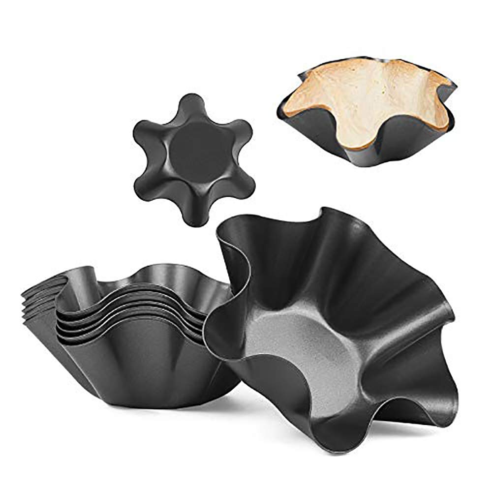 8 Pack Nonstick Tortilla Bowl Molds - Perfect for Taco Shells, Salad Bowls & Nachos | Durable Tortilla Pan Maker for Baking & Serving | Ideal for Parties, Meal Prep & Mexican Cuisine