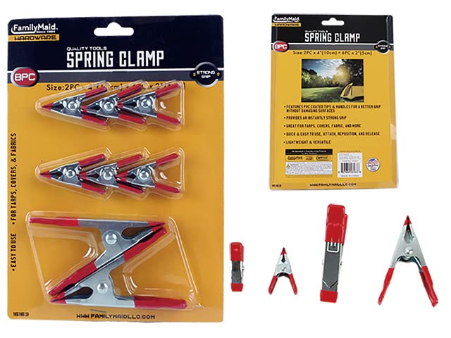 FamilyMaid 16163 6-Piece Adjustable Spring Clamps Set (2