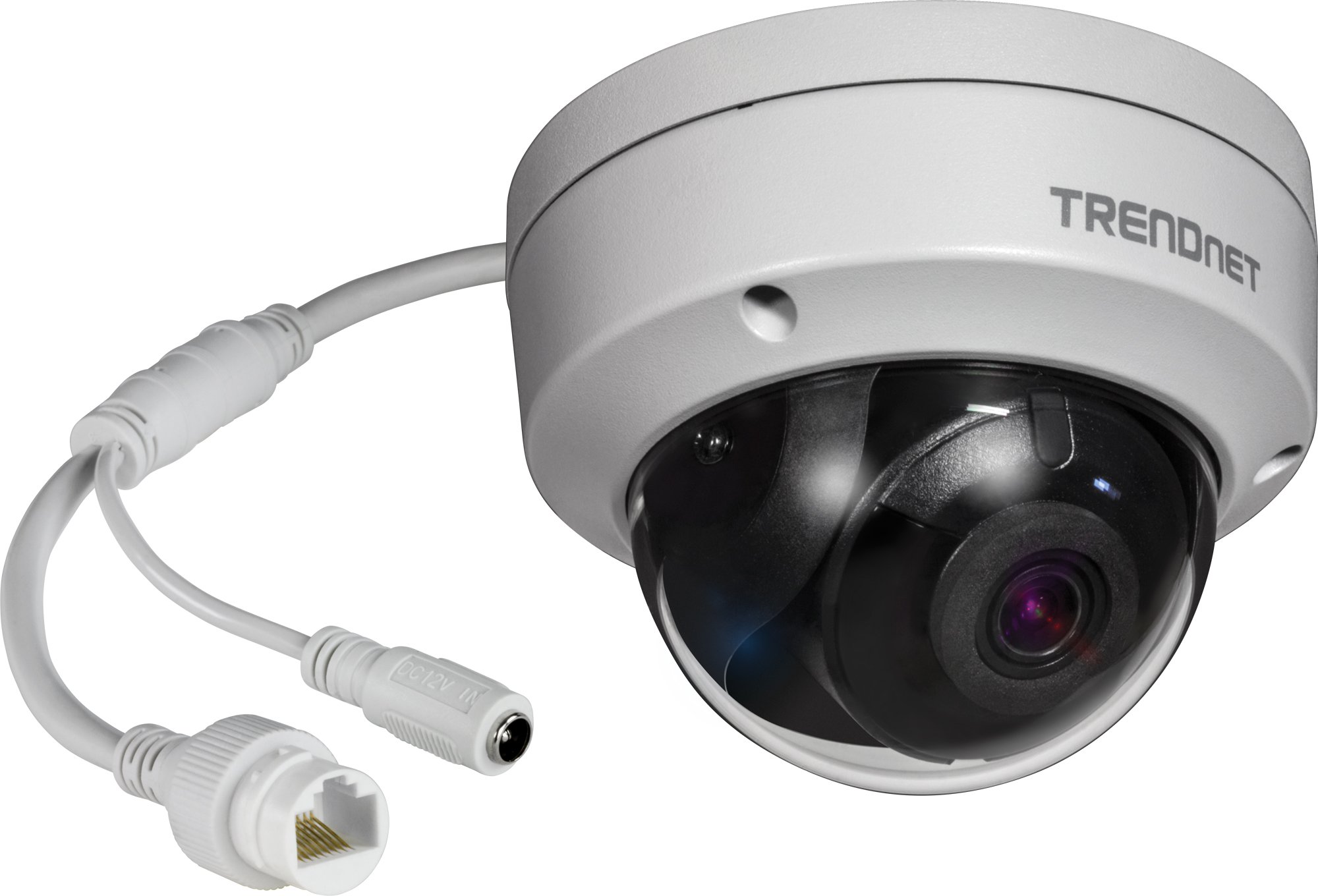 TRENDnet 5MP H.265 WDR PoE IR Dome Security Camera - Indoor/Outdoor IP67 Weatherproof, 30m Night Vision, -22° to 140°F, 120dB WDR, Free Android/iOS App (TV-IP317PI) - Perfect for Home Surveillance, Business Security & Property Monitoring