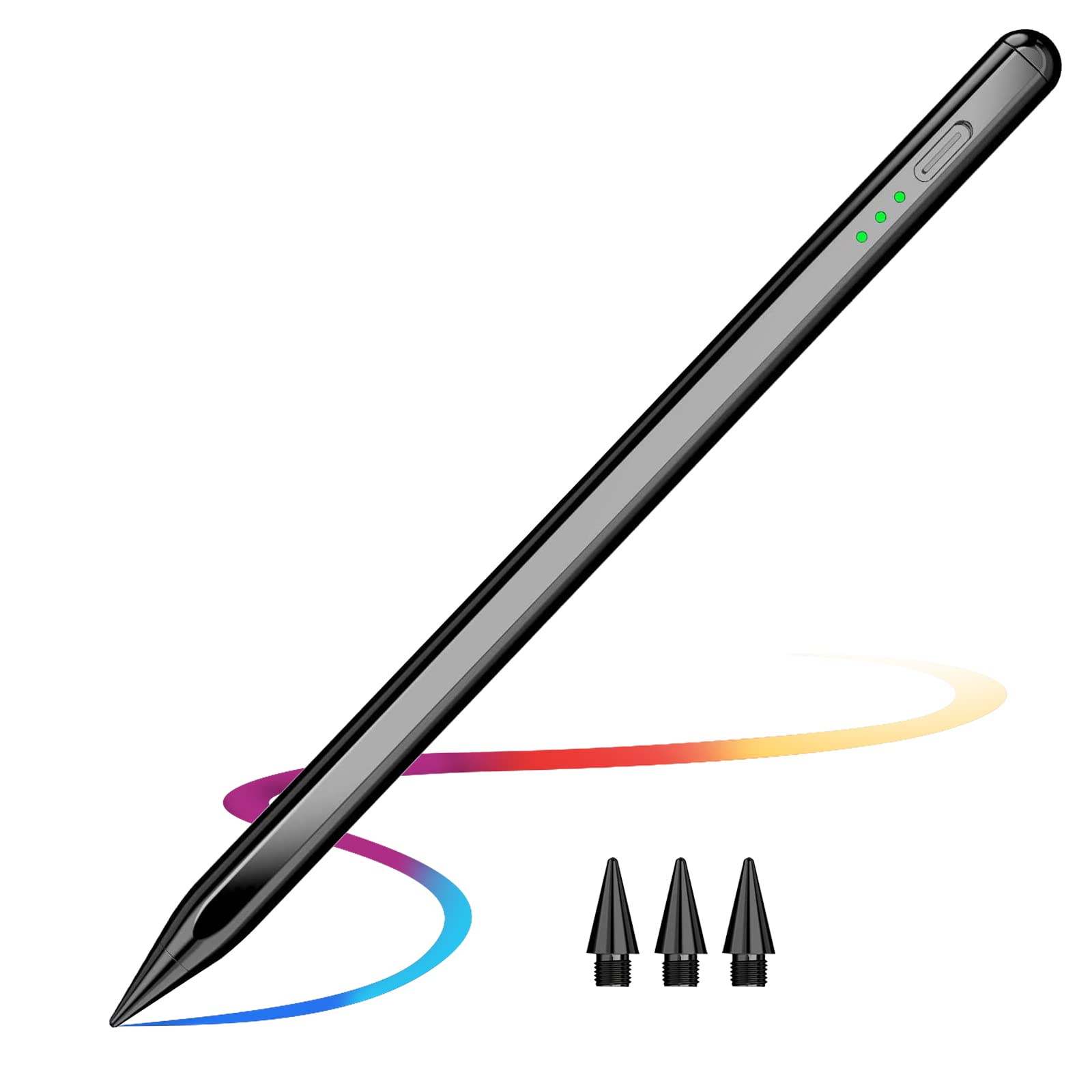 Apple Pencil Stylus for iPad 10th/9th/8th/7th/6th Gen, iPad Mini 6th/5th, iPad Air 5th/4th/3rd, iPad Pro 11 & 12.9 Inch - Tilt & Pressure Sensitive with Palm Rejection - Perfect for Drawing, Note-Taking & Digital Art