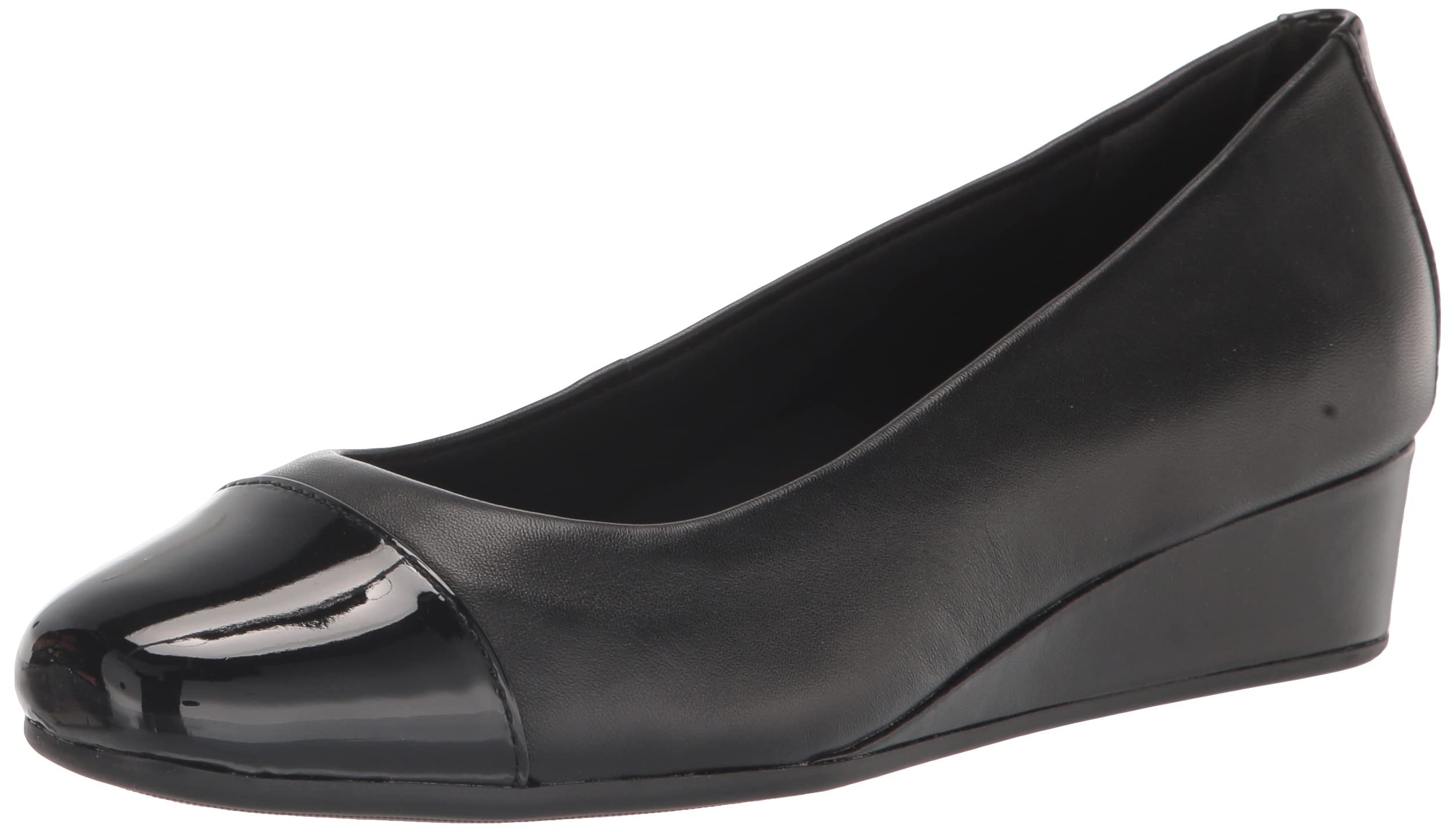 Easy Spirit Women's Gracey Low Wedge Dress Pump - Comfortable Heels for Work, Office & Formal Occasions | Slip-On Style with Cushioned Insole | Perfect for Business Attire, Weddings & Professional Events