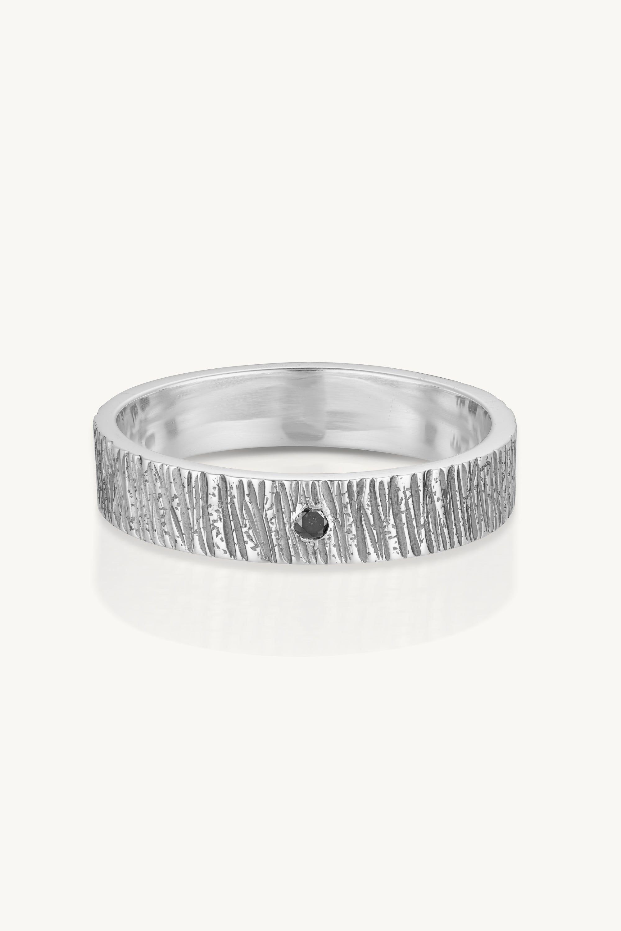 Brushed Black Diamond Wedding Band Ring for Men - Elegant & Durable Tungsten Carbide Ring for Engagement, Anniversary, and Everyday Wear