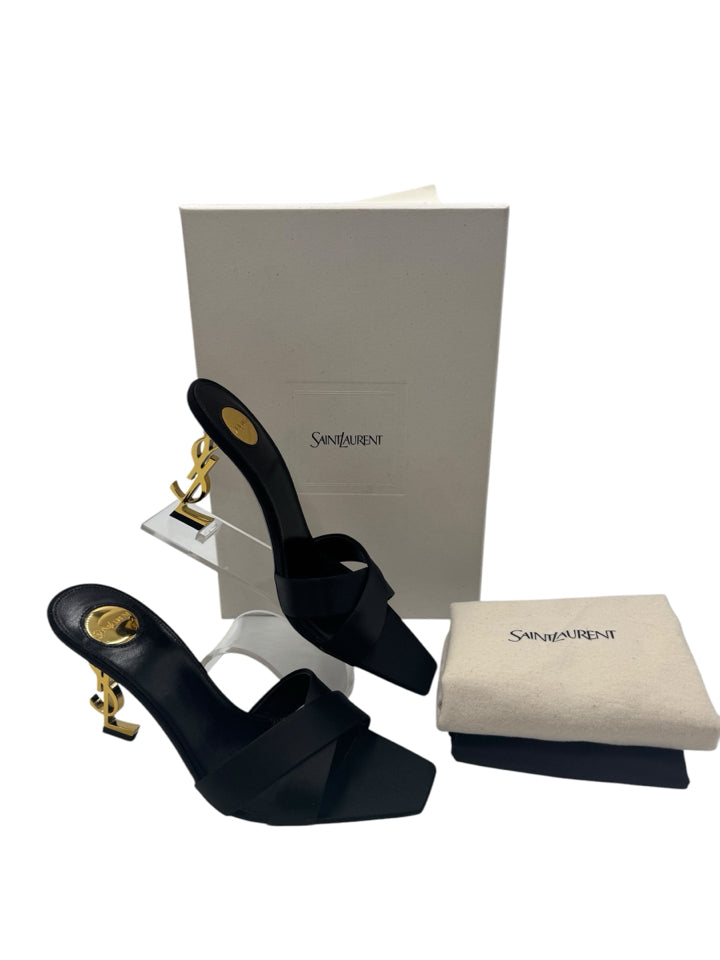 YSL Opyum 85 Mule Women's Shoes - Size 37.5 (US 7.5) | Luxury High Heel Sandals for Parties, Weddings & Evening Events