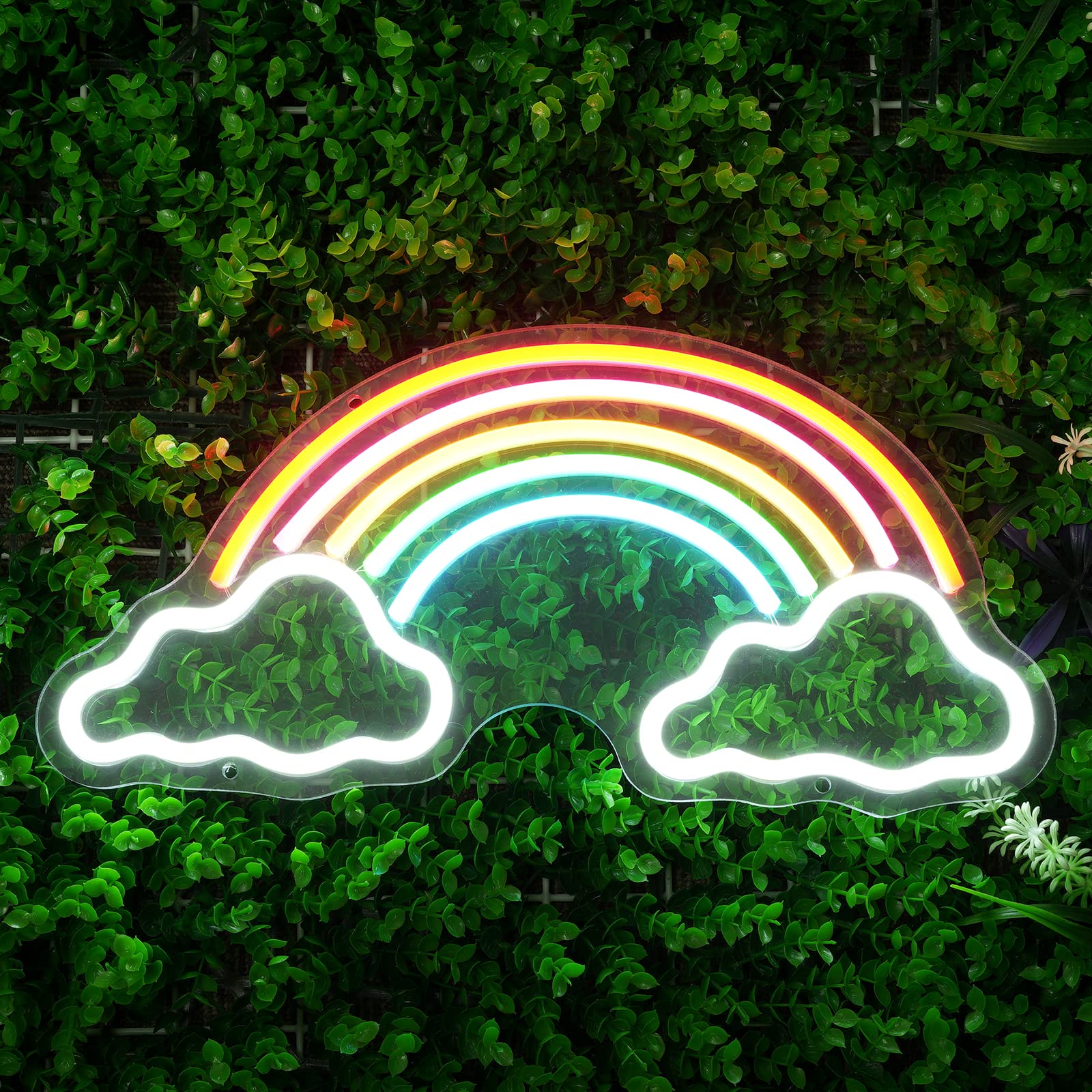 Vibrant Rainbow Neon Signs for Wall Decor - Custom LED Neon Lights for Bedroom, Party, Wedding, Kids Room & Business Store - Perfect for Home Decor, Events & Retail Displays