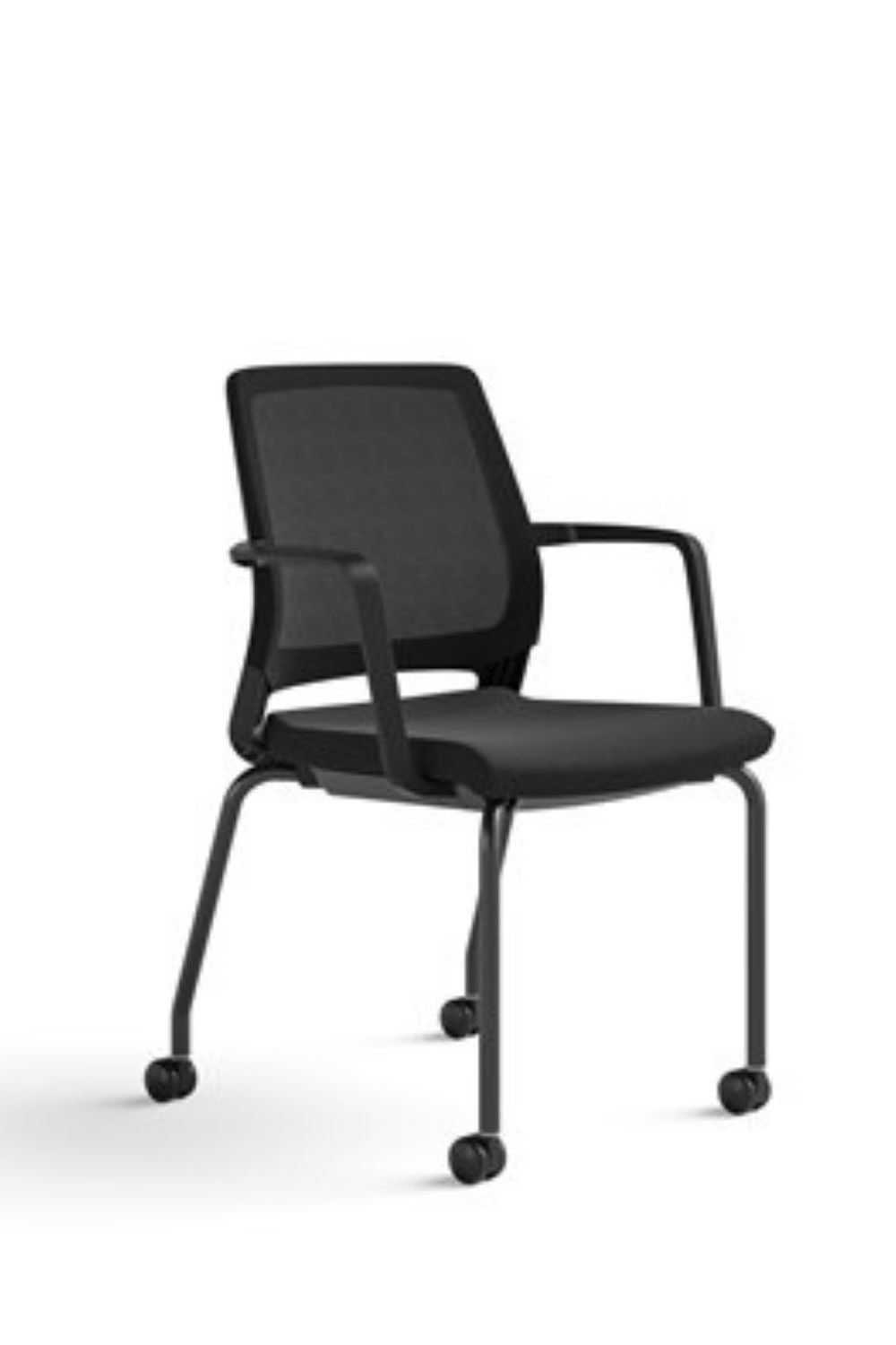 Safco Medina Mesh Back Reception and Guest Chair - Ergonomic Office Chair with Breathable Mesh (Set of 2, Black) - Perfect for Waiting Rooms, Lobbies, and Conference Areas
