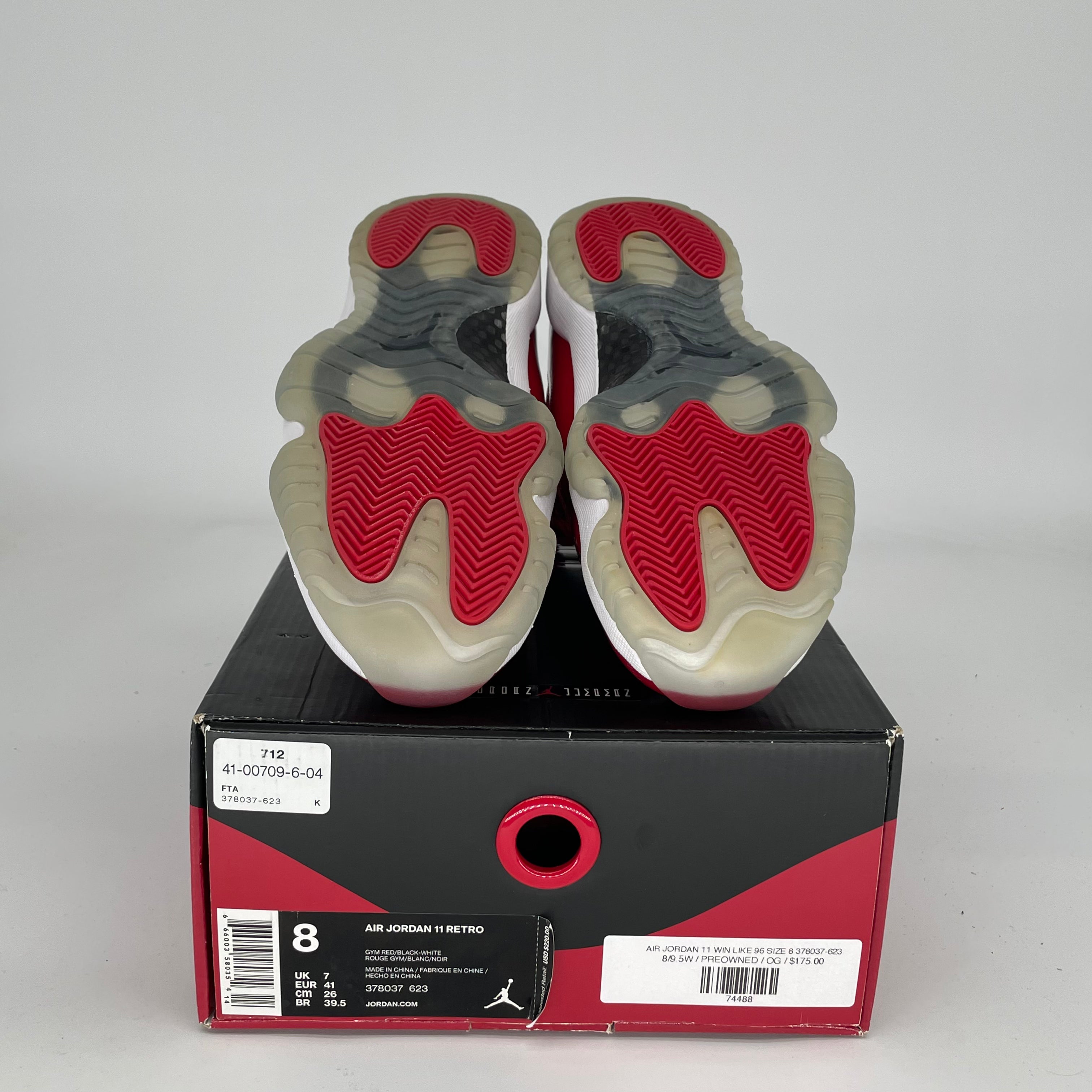Air Jordan 11 Retro 'Win Like 96' Basketball Shoes - Men's Size 8 (378037-623) - Perfect for Basketball Games, Sneaker Collecting & Streetwear Fashion