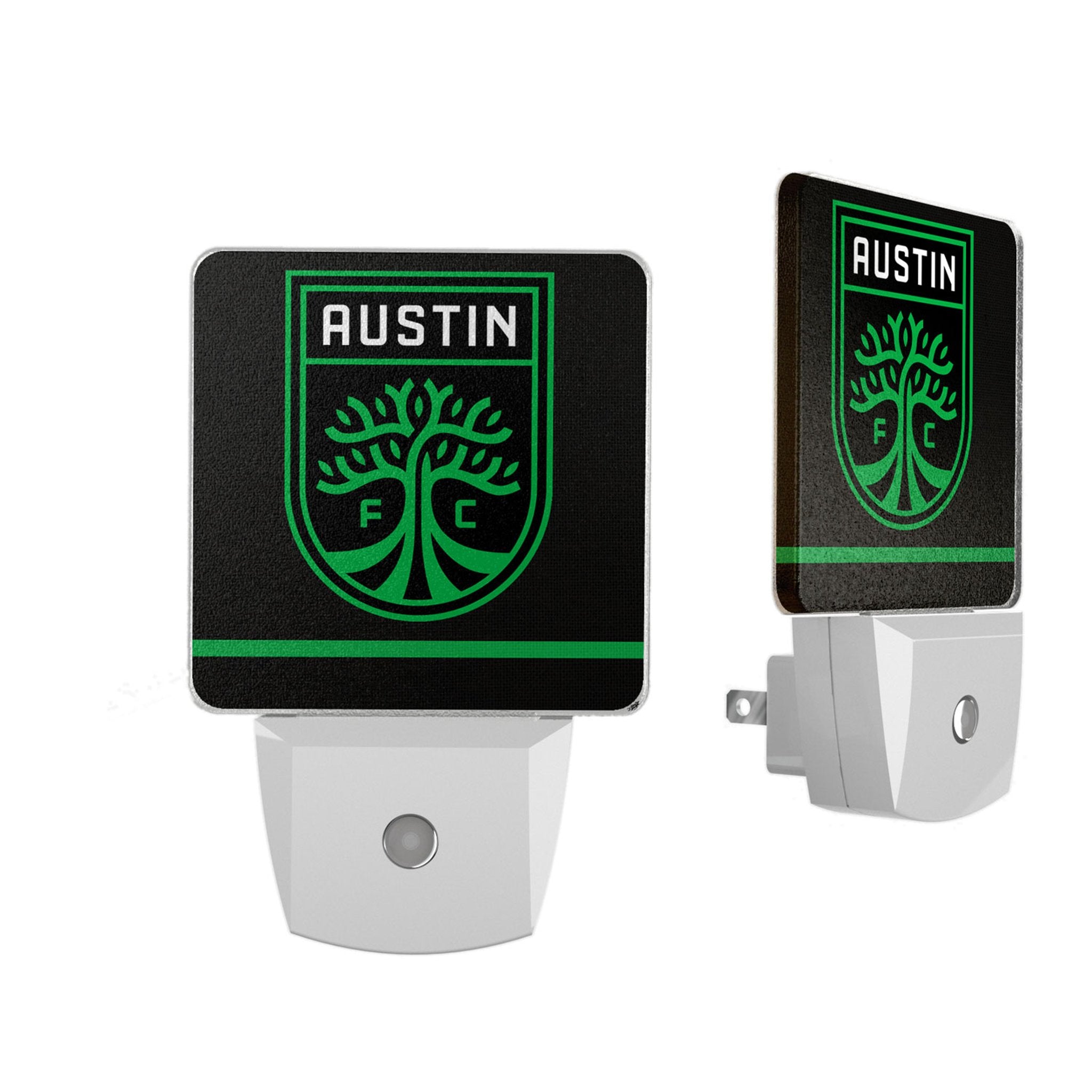 Austin FC Stripe Night Light 2 Pack - LED Soccer Team Themed Night Lights for Bedroom, Kids Room, Nursery - Perfect for Fans, Gifts & Home Decor