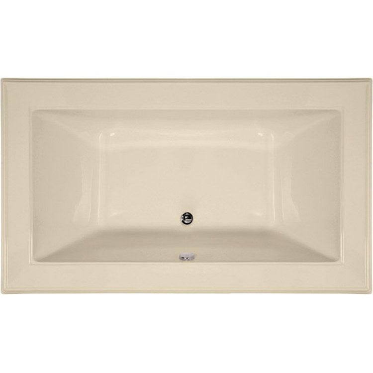 Air Tub Designer Collection Angel Drop In Bone Rectangle 6 Jet Acrylic Bathtub - 66 x 42 x 22 Inch - Luxury Soaking Tub for Spa, Bathroom Relaxation & Modern Home Decor