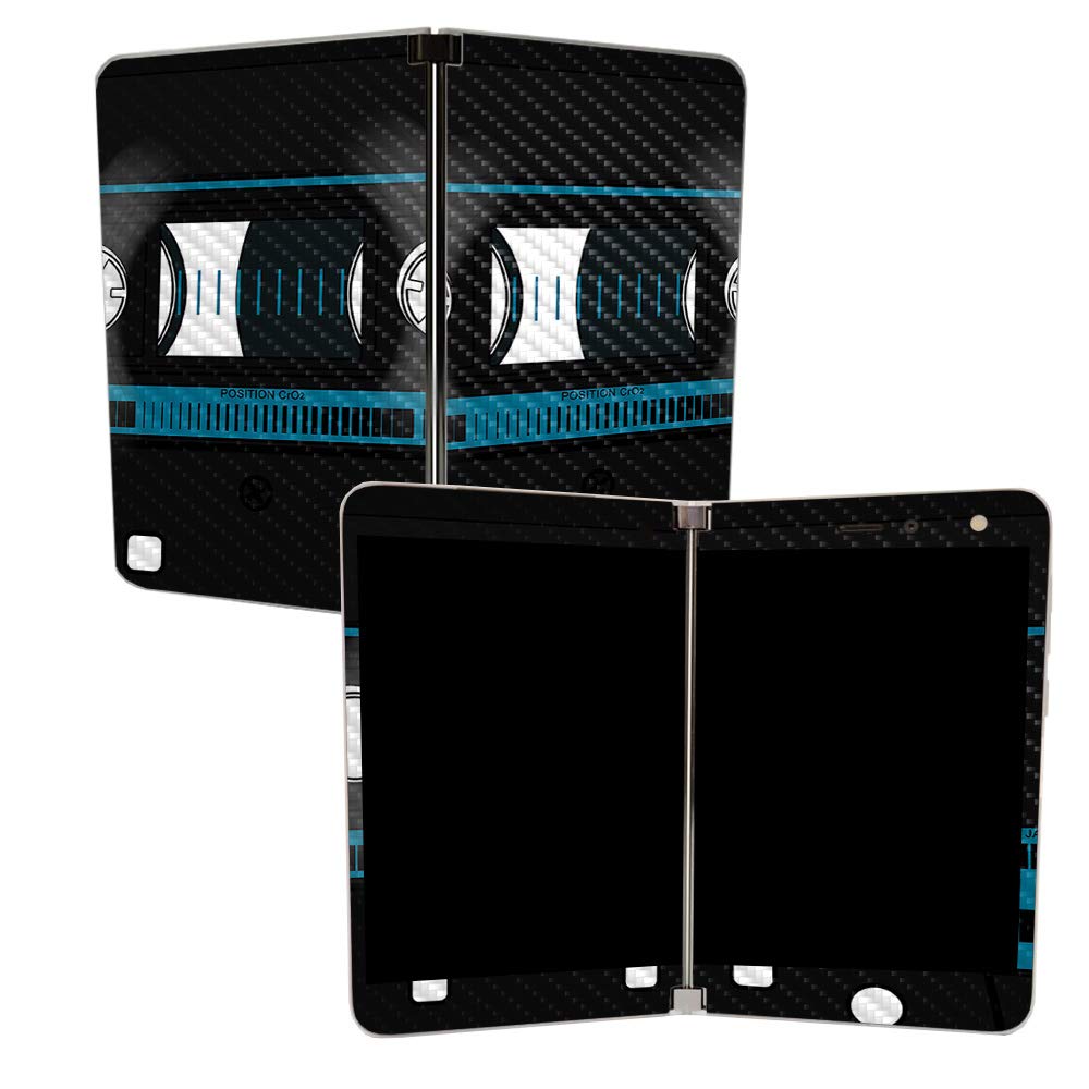 Premium Carbon Fiber Skin for Microsoft Surface Duo - Cassette Tape Design | Durable Protective Cover with Textured Finish | Easy to Apply | Made in USA | Perfect for Work, Travel & Everyday Protection