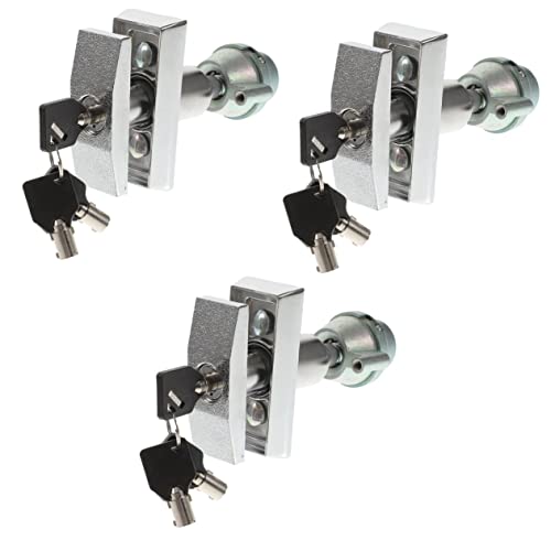 TEHAUX 3 Pack Automatic Vending Machine Locks - Replacement Zinc Alloy Locks for Doll Machines, Soda Machines, Snack Machines, Shed Doors & Game Consoles - Durable Security Solution for Arcades, Retail Stores & Amusement Parks