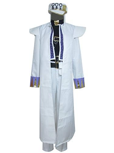Jotaro Kujo Third Ver. White Cosplay Costume - Anime Manga JoJo's Bizarre Adventure Outfit for Men (Size L) - Perfect for Halloween, Conventions & Role-Playing
