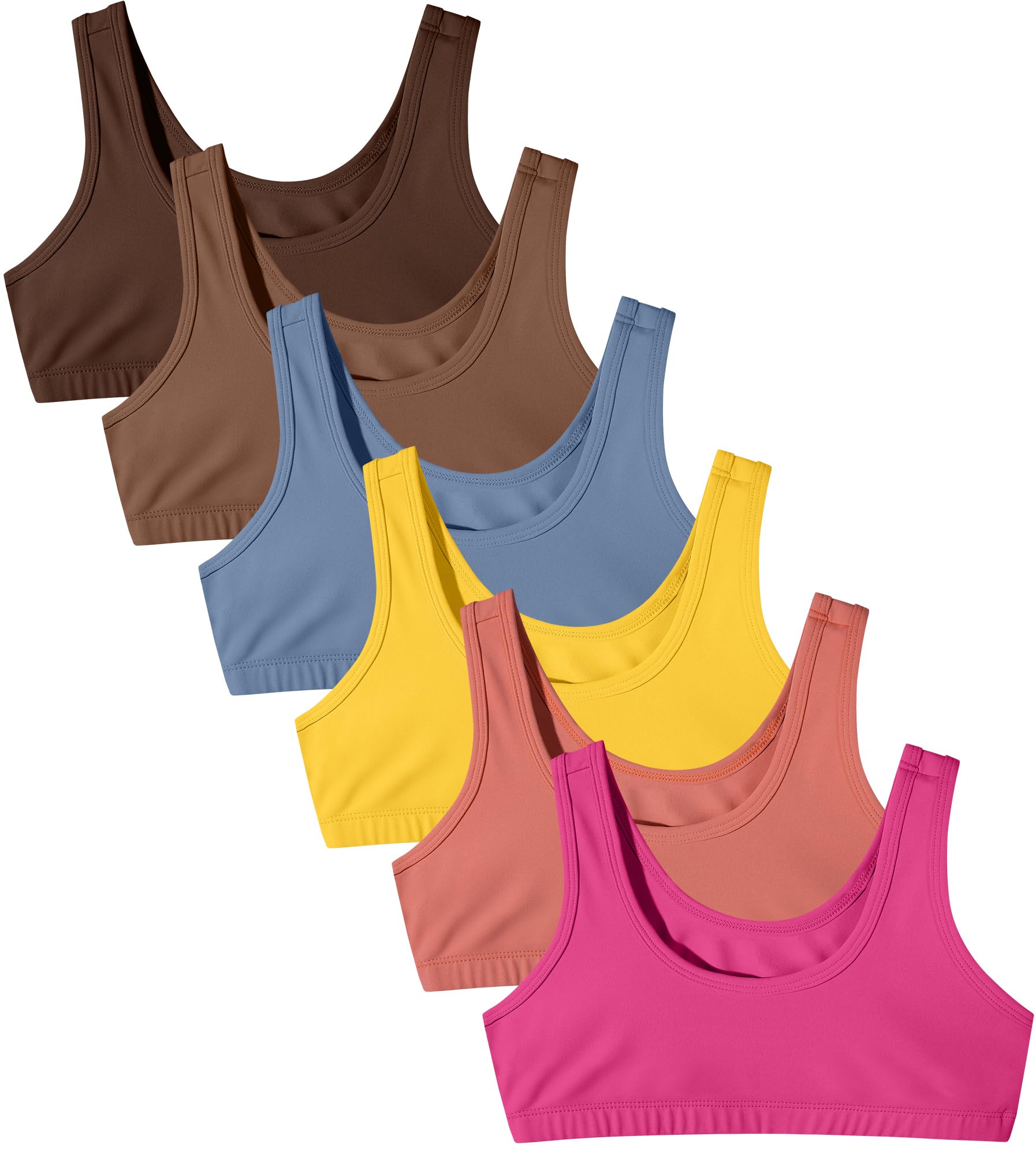 AENLLEY Girls Sports Bras 6-16 Years - Comfortable Workout Training Bras for Teens
