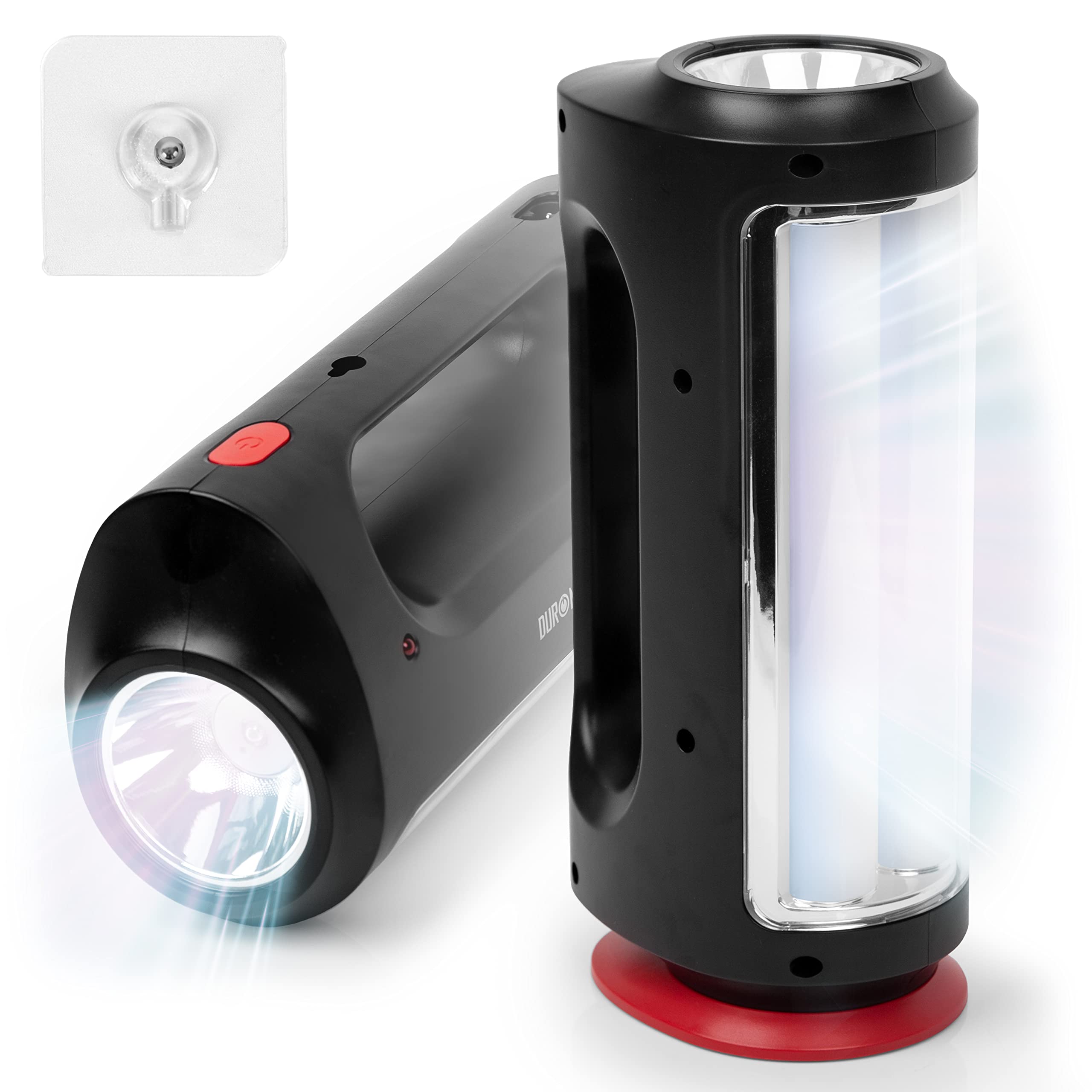 Duronic RL13 Rechargeable Emergency Flashlight Lantern - 240 Lumens Torch & 65 Lumens Lamp - Handheld, Wall Mountable, Freestanding LED Light for Power Outages, Camping, Hiking & Home Safety