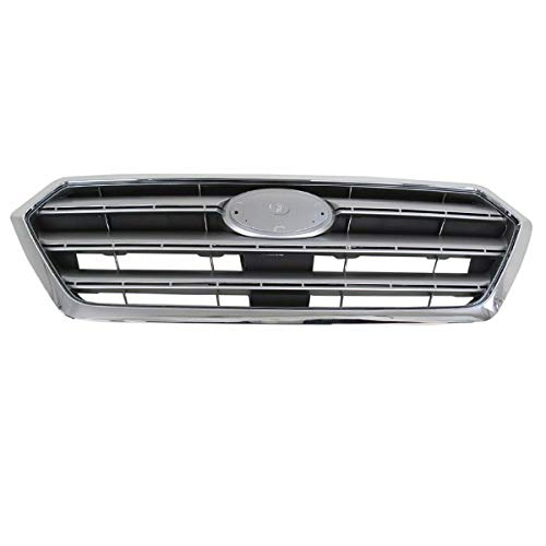 15-17 Subaru Legacy Front Bumper Grille Assembly - Silver & Grey with Chrome Molding | Replacement Grill for Improved Style & Protection | Perfect for Car Upgrades & Off-Road Adventures