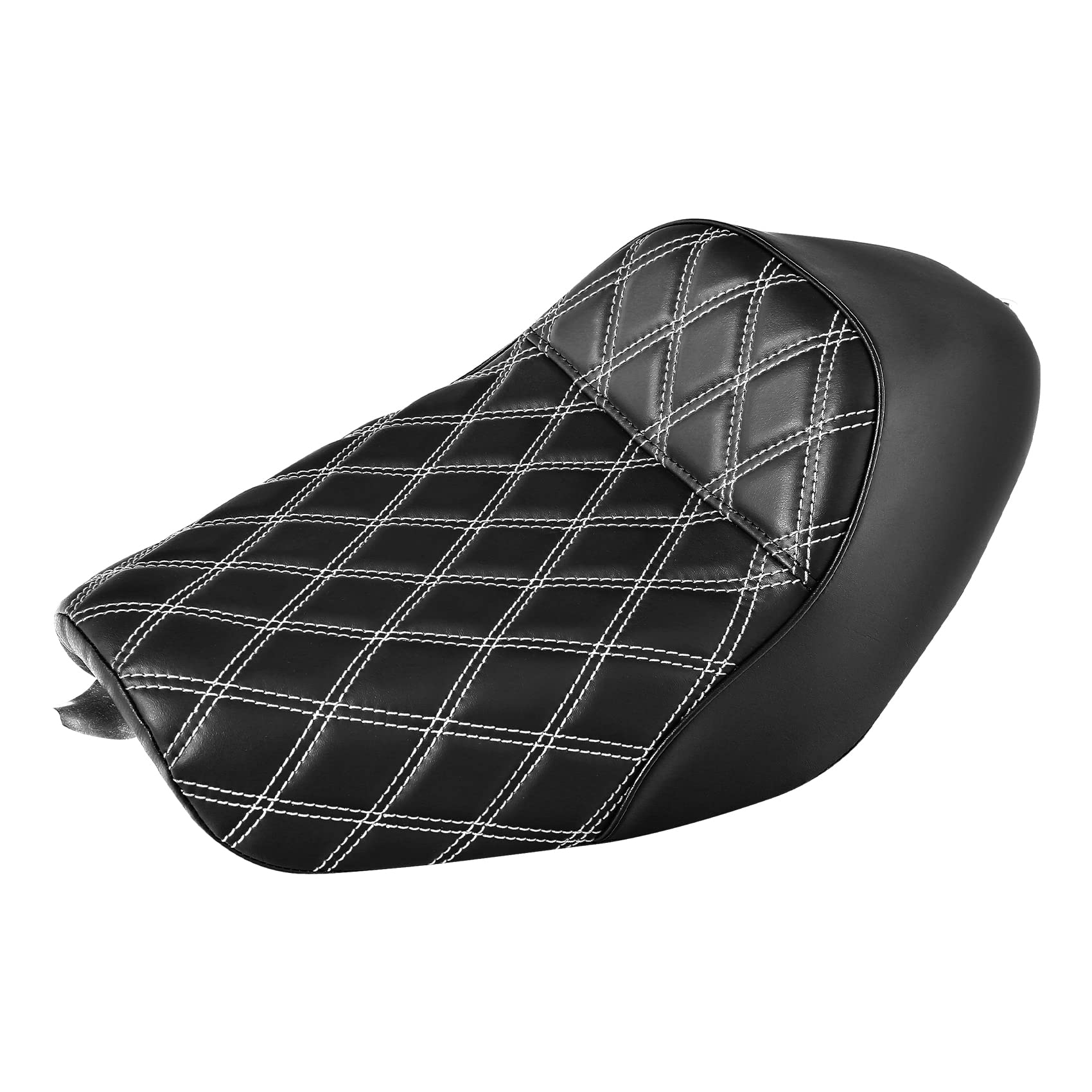 C.C. RIDER Solo Seat Spring Bracket for Harley Davidson Sportster Iron 883 & 1200, XL883 & XL1200 (2010-Present) - White Stitching - Perfect for Custom Motorcycle Upgrades and Comfortable Riding