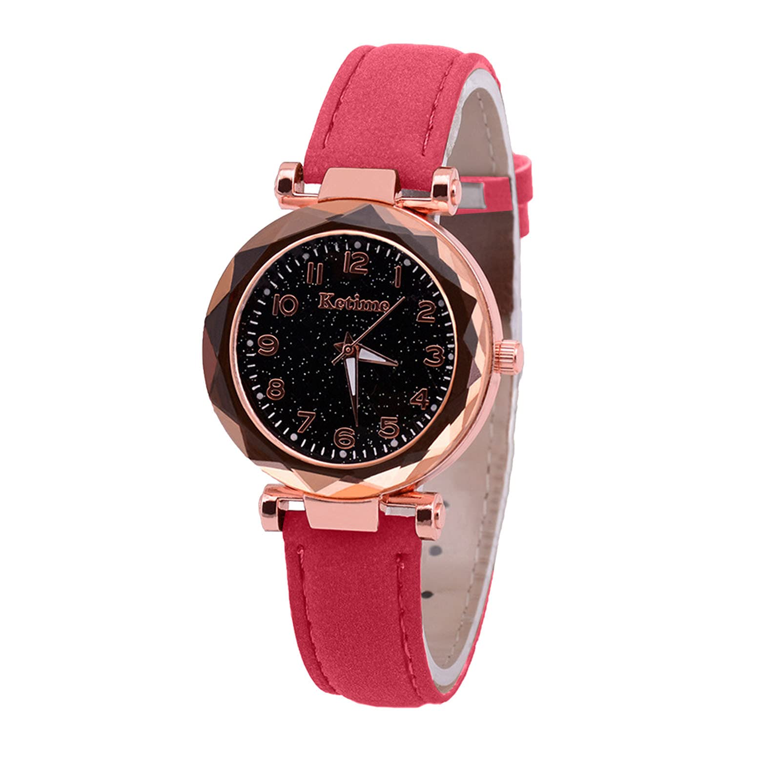 Starry Sky Glow in the Dark Digital Quartz Watch for Women & Men - Elegant Luminous Wristwatch for Nighttime, Parties, and Romantic Dates
