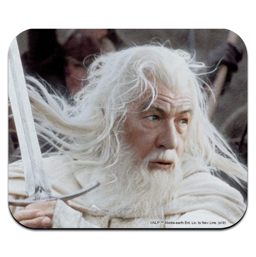 The Lord of The Rings Gandalf The White Character Low Profile Thin Mouse Pad - Perfect for Gaming, Office Work & Home Use