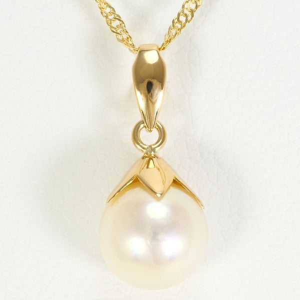18K Yellow Gold Pearl Necklace for Women - Elegant Bridal Jewelry, Wedding Gift & Special Occasion Accessory