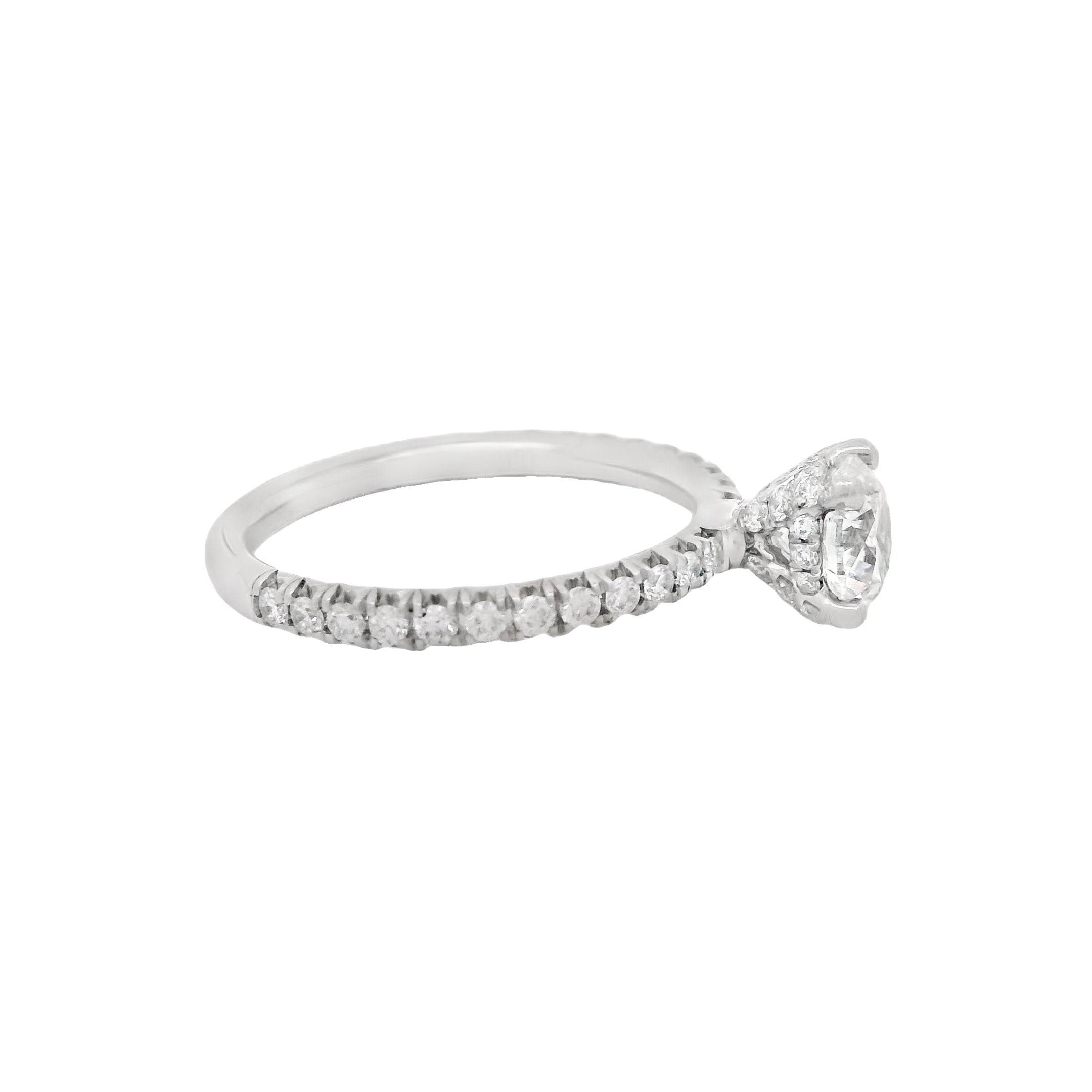 18K White Gold 1.48CT VVS Hybrid Diamond Engagement Ring for Women - Elegant Bridal Jewelry for Proposals, Anniversaries & Special Occasions | JTJ™