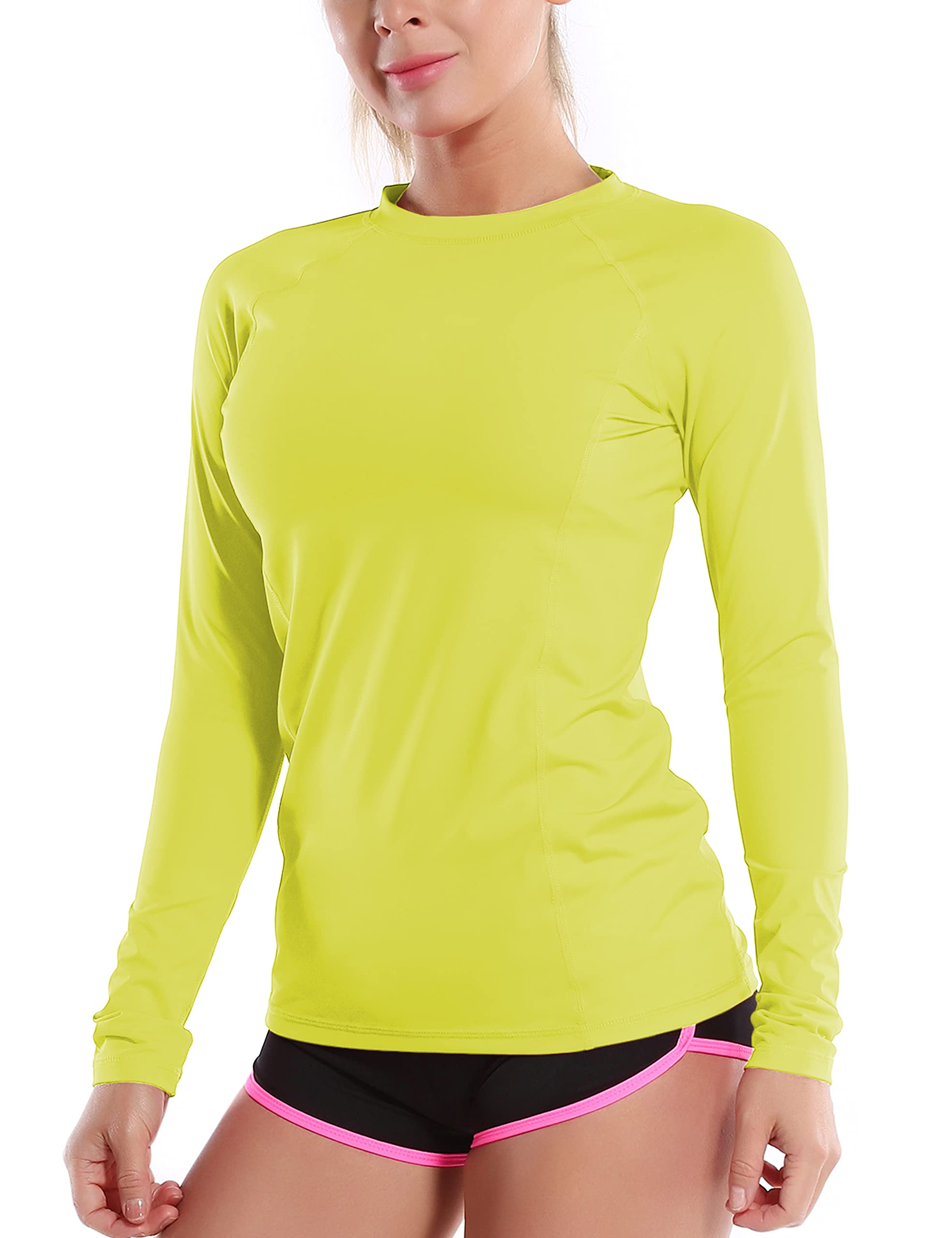BUBBLELIME Women's UPF 50+ Sun Protection Rashguard - Short & Long Sleeve Swim Shirt for Swimming, Surfing & Beach Activities | Quick Dry UV Protective Swimwear Top