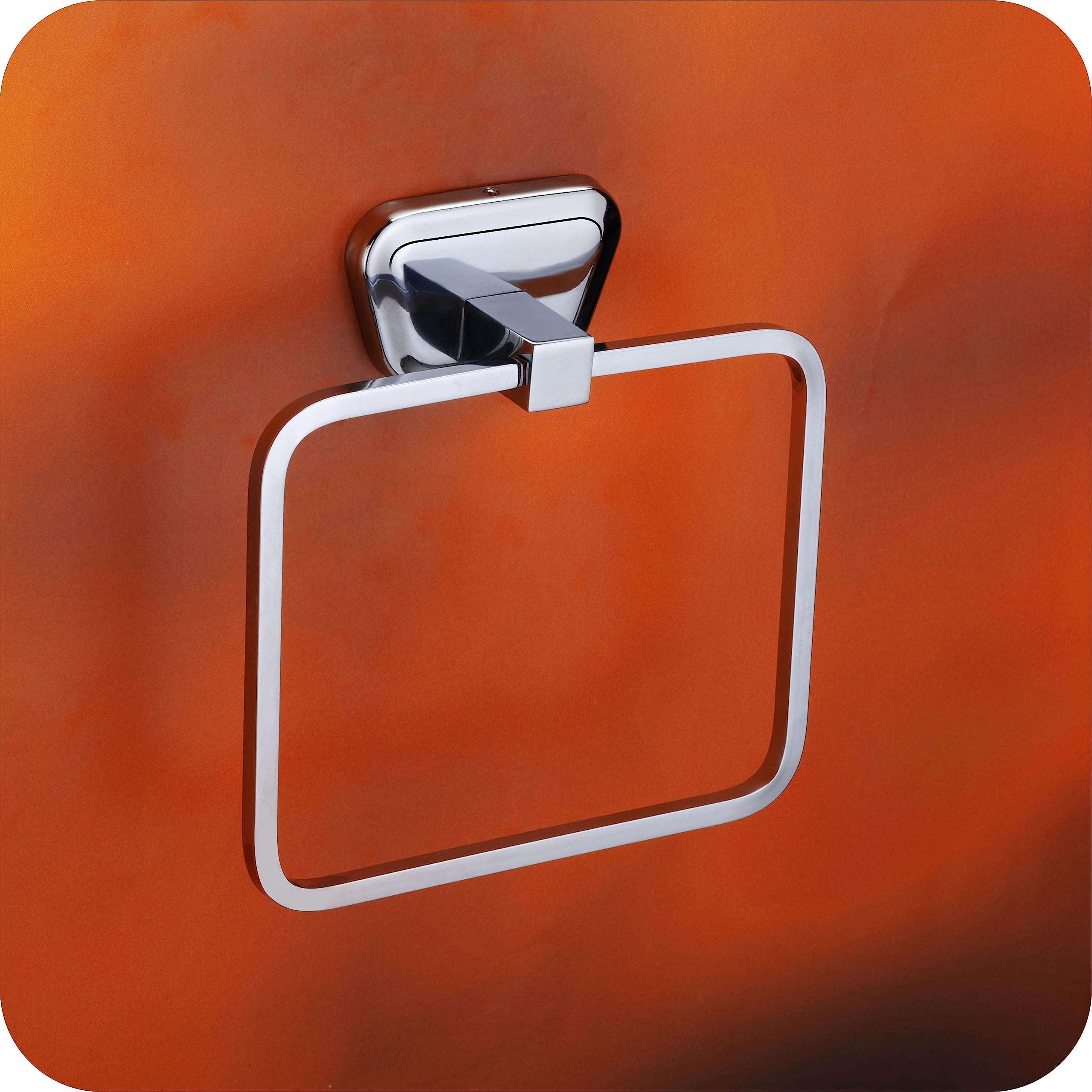 EasyHome Furnish 304 Stainless Steel Chrome Towel Ring Holder - Rustproof Bathroom & Kitchen Towel Stand, Napkin Hanger for Washbasin - Perfect for Modern Home, Hotel & Spa Decor