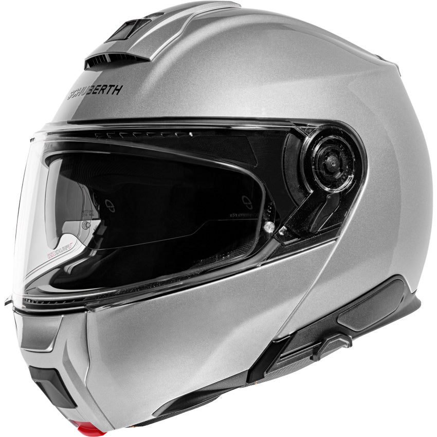 Schuberth C5 Gloss Silver Motorcycle Helmet - Lightweight DOT & ECE Certified Full Face Helmet for Men & Women - Perfect for Touring, Commuting and Long Rides