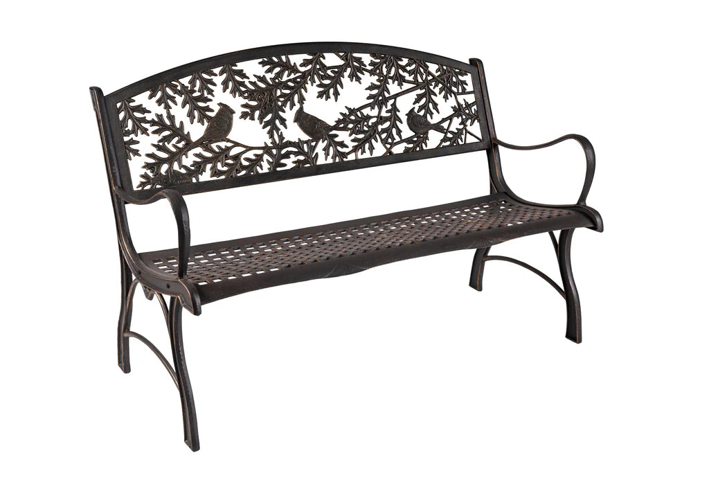 Outdoor Cardinal Bench - Durable Weather-Resistant Garden Bench for Patio, Backyard, and Park - Perfect for Relaxing Outdoors