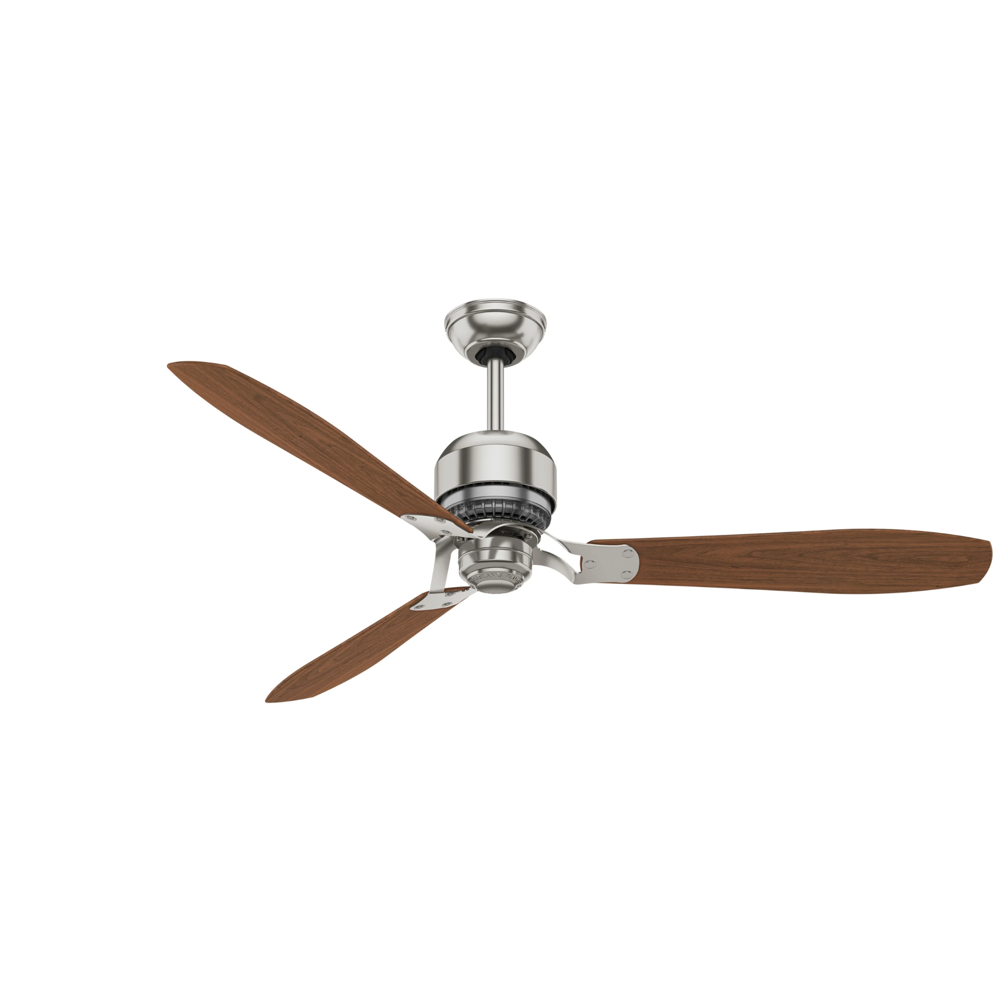 Casablanca Tribeca 60 Inch Ceiling Fan with Light - Brushed Nickel/Walnut Finish - Energy Efficient & Quiet - Perfect for Living Room, Bedroom, or Office