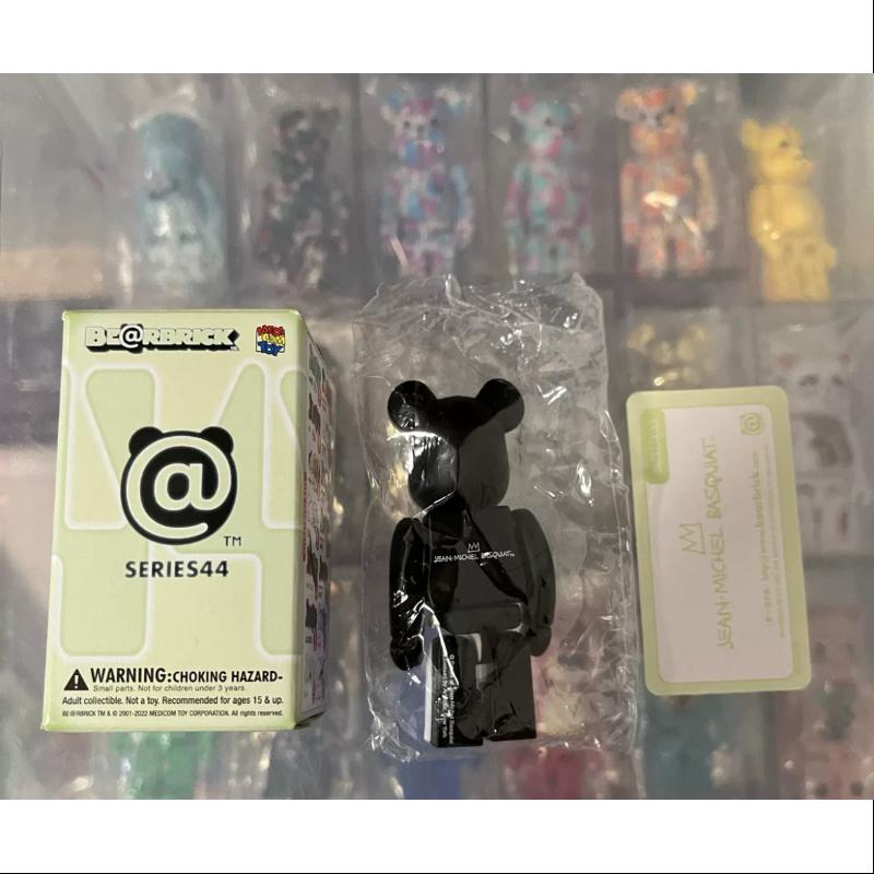 Bearbrick Series 44 ANIMAL Jean Michel Basquiat Dinosaur 100% Collectible Art Toy - Limited Edition Designer Figure for Home Display & Pop Culture Enthusiasts