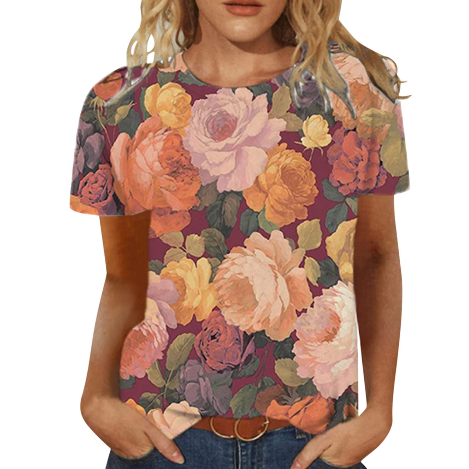Women's Loose Casual Short Sleeve T-Shirt - Cute Blouse Top for Everyday Wear | Perfect for Work, Weekend & Summer Outfits