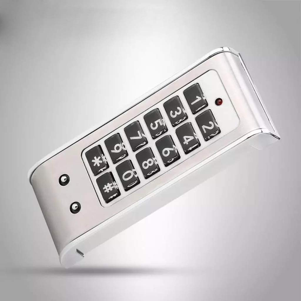 EKDSPW Stainless Steel Electronic Password Lock with Temporary Password - Secure Drawer Combination Lock for Bathroom, Gym, Office & Home Use