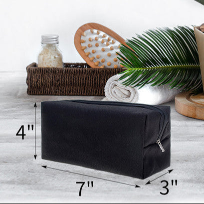 Premium Canvas Cosmetic Bag - Waterproof Travel Makeup Organizer (1 Pack) - Perfect for Travel, Gym & Daily Essentials Storage