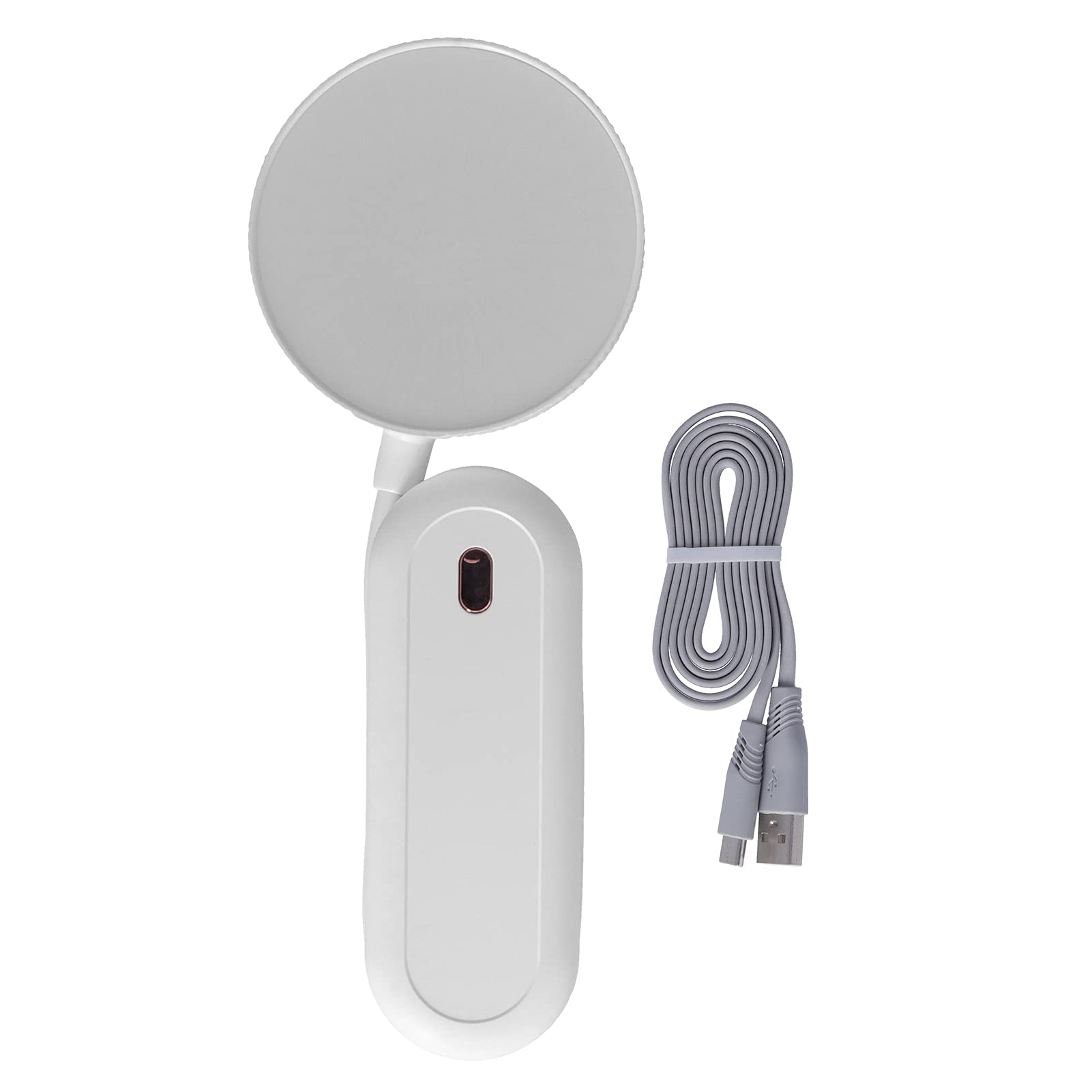 Yaosh LED Desk Lamp with Adjustable Gooseneck - 3 Color Stepless Dimming Eye Protection Reading Light, USB Charging, Foldable Night Light (White) - Perfect for Home Office, Study, Bedside & Dorm Room Lighting