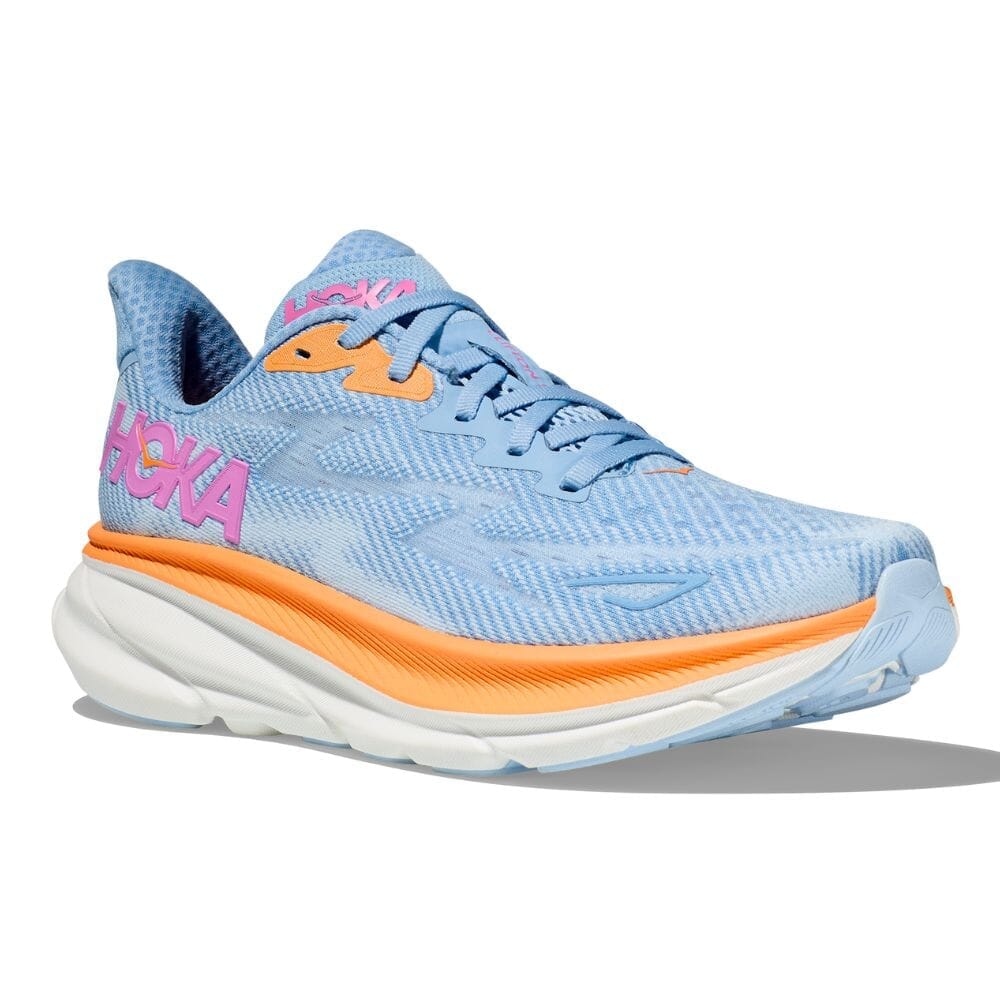 Hoka Women's Clifton 9 Wide Running Shoes - Lightweight Cushioned Sneakers for Road Running, Jogging & Walking - Comfortable Athletic Shoes for Women with Arch Support