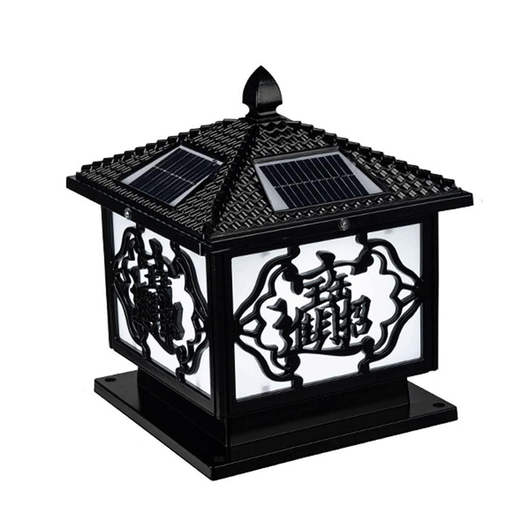 YAZAHOH Solar Post Cap Lights - Waterproof Outdoor Landscape Lighting with Motion Sensor for Fence, Deck & Patio - Square Solar Powered Post Light for Garden Decor (Fits 4x4 & 5x5 Posts) - Perfect for Pathway, Driveway & Backyard Illumination