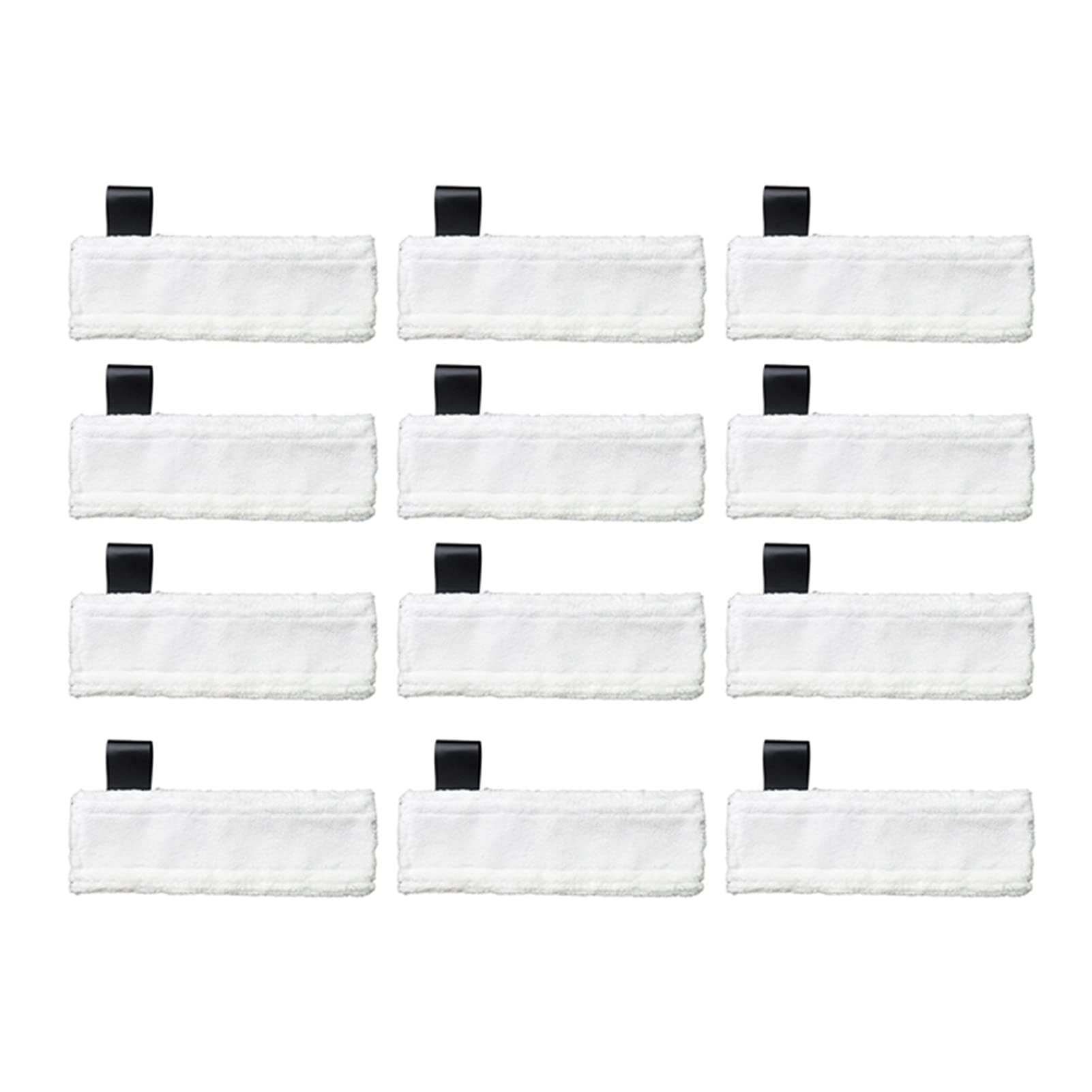 12Pcs Karcher SC2 SC3 SC4 SC5 Steam Mop Replacement Cloth Covers - White Vacuum Cleaner Accessories for Kitchen & Floor Cleaning