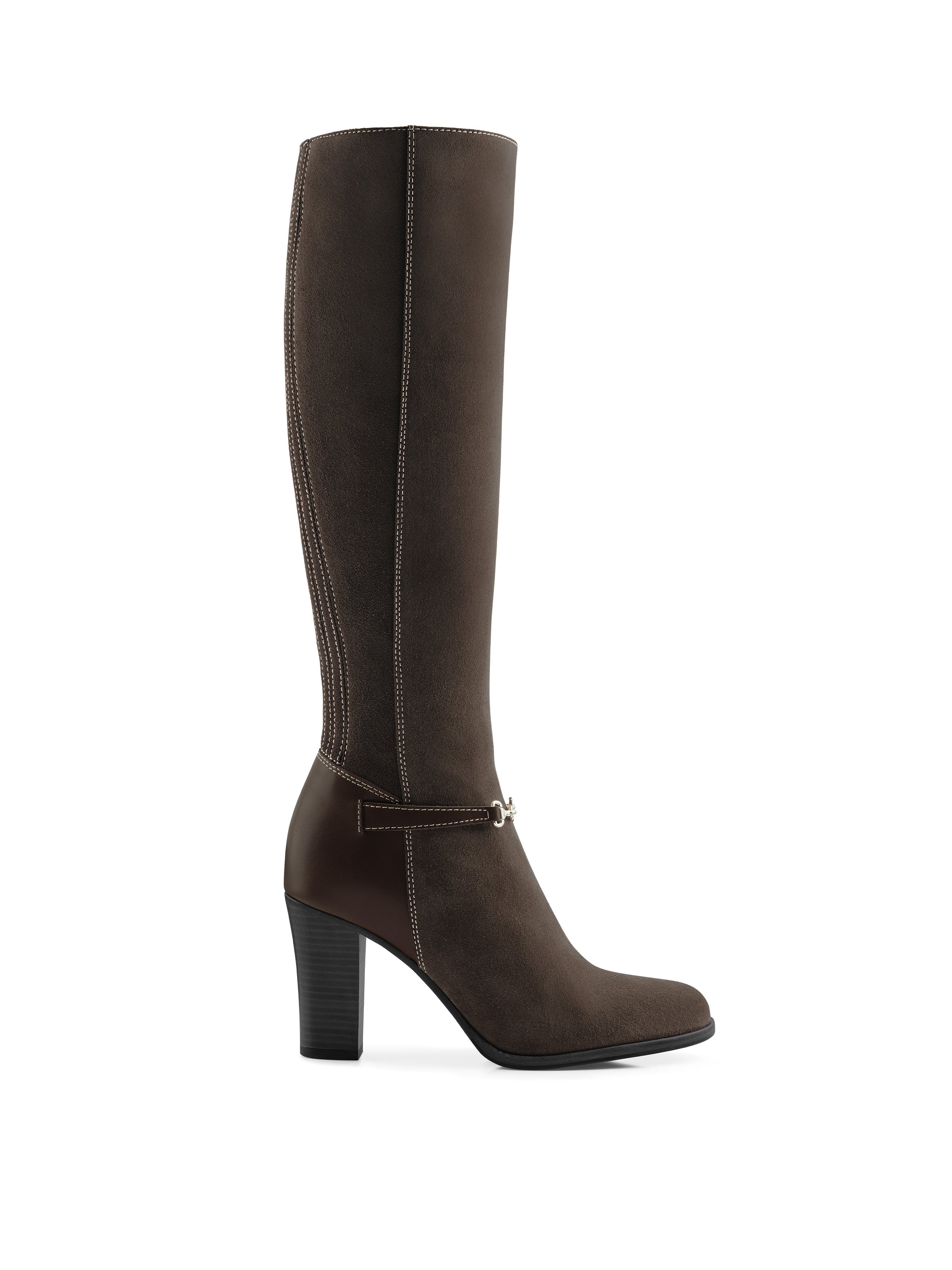Octavia Women's Heeled Boots in Chocolate Suede - Stylish Ankle Boots for Fall & Winter Fashion, Office Wear & Date Nights