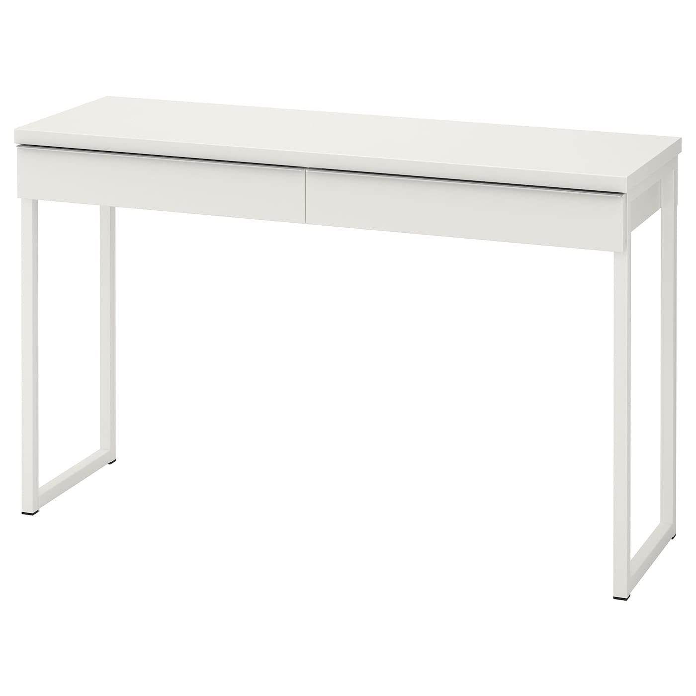 Bestå Burs Desk - High Gloss White Modern Home Office Desk | IKEA Stylish Workstation for Small Spaces & Home Offices
