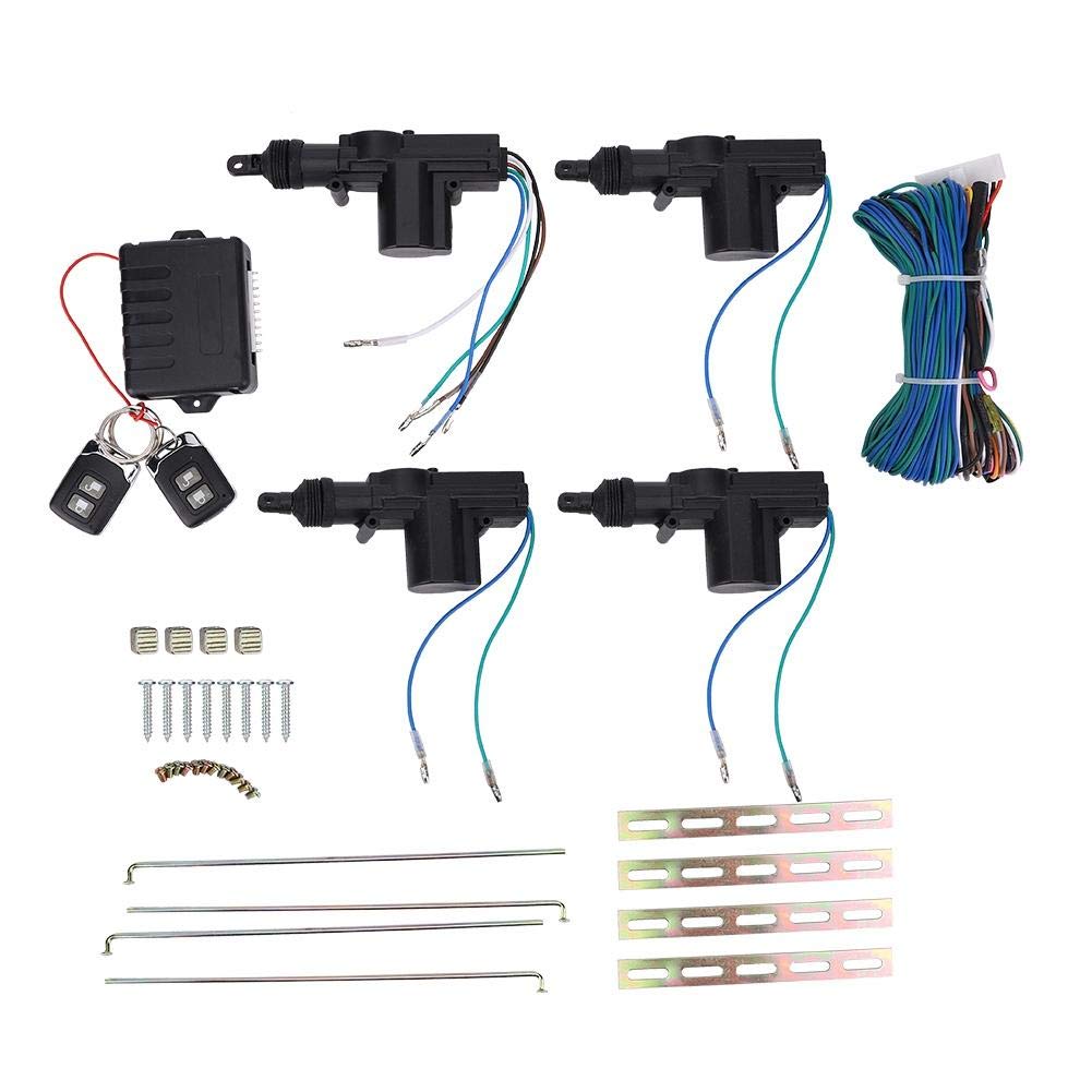 KIMISS Universal Car Keyless Entry System - 4 Door Remote Central Lock Kit with Anti-Theft Sensor & LED Light | Perfect for Vehicle Security & Convenient Access