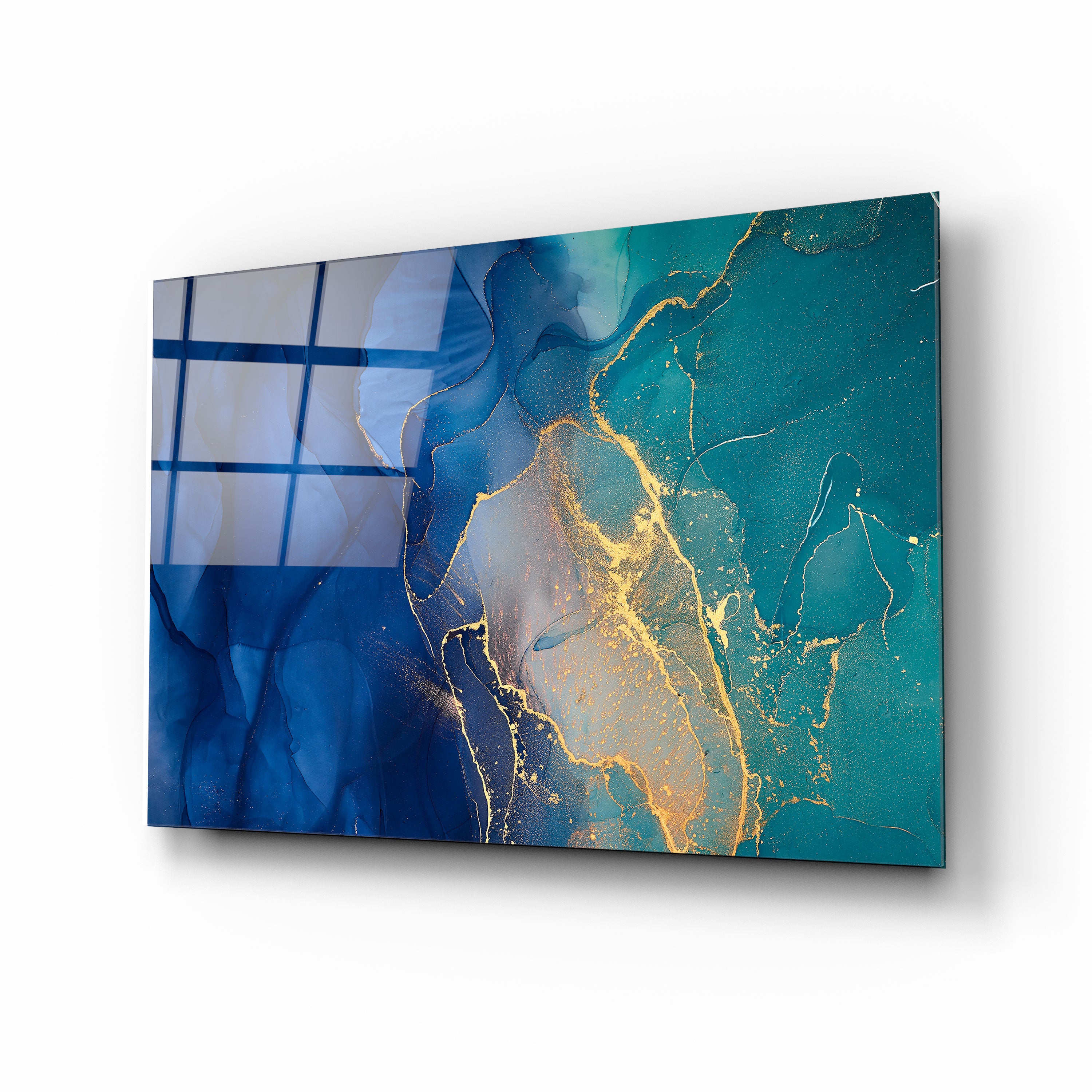 Blue Marble Design II - Elegant Home Decor & Unique Gift Idea for Housewarming, Wedding & Birthday