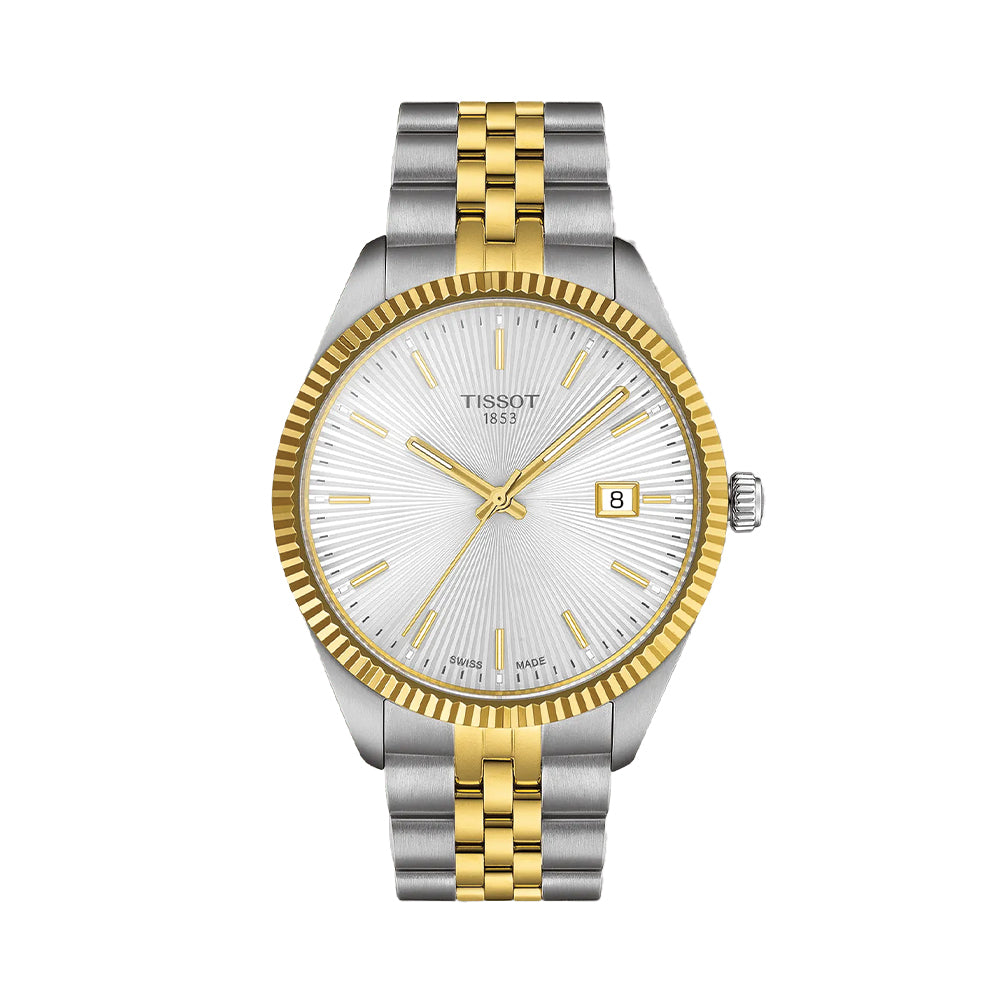 Ballade Quartz 40mm Silver Dial Two-Tone Bracelet Watch for Men - Perfect for Business, Casual & Formal Occasions
