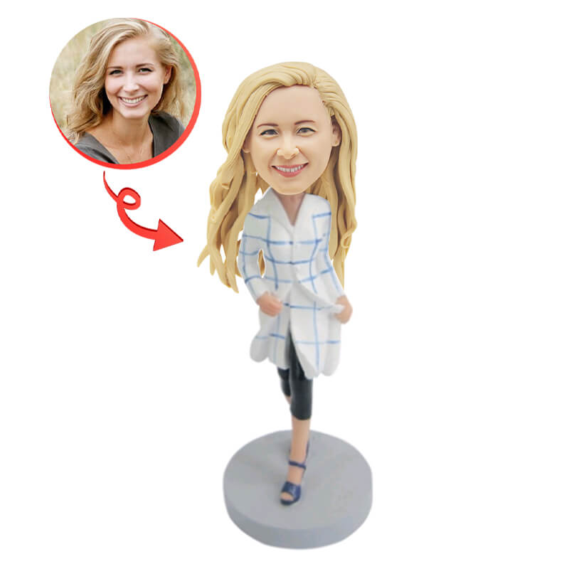Custom Bobblehead of Your New Trench Coat - Personalized Figurine for Office Decor, Gifts & Collectibles