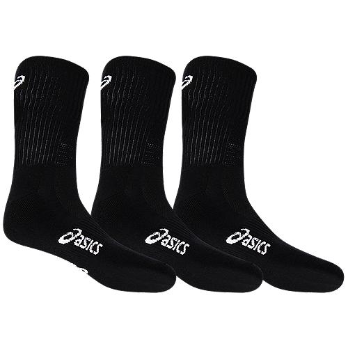 ASICS Performance Running Socks 3-Pack - Breathable Cushioned Athletic Crew Socks for Men & Women - Ideal for Marathon, Gym Workouts & Daily Sports Activities
