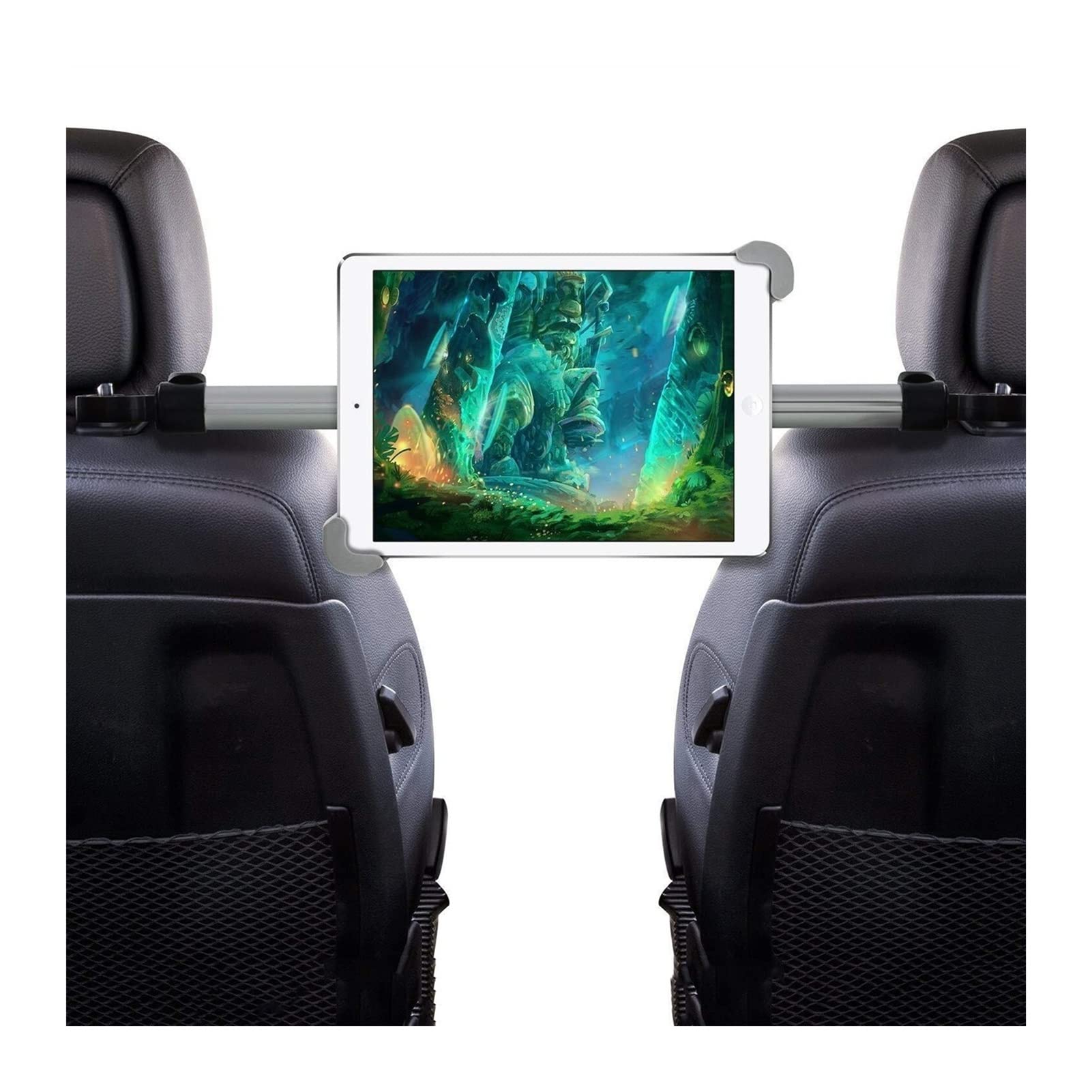 Adjustable Car Headrest Tablet Holder Mount for 7-14.5 Inch Tablets - Universal Back Seat Stand Clamp for iPad, Samsung, Fire HD - Perfect for Road Trips, Kids Entertainment & Long Drives