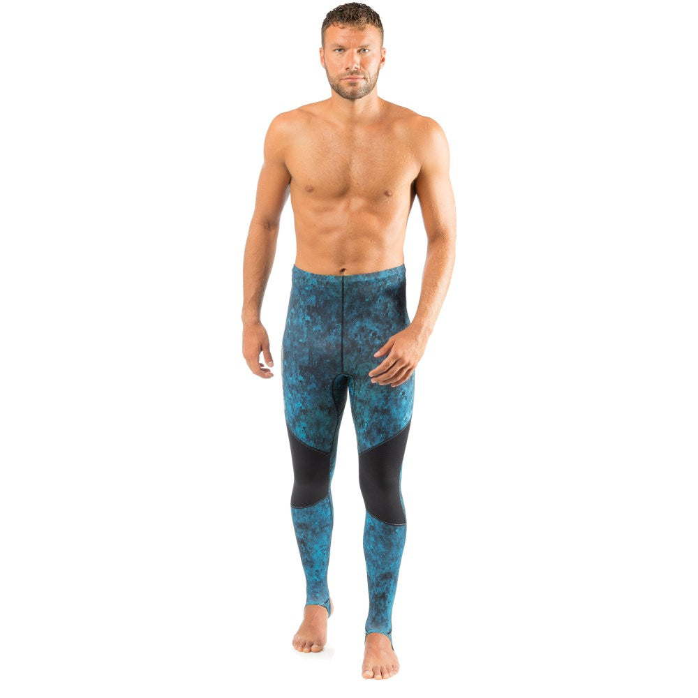 Cressi Blue Hunter Skin Camo Pants for Men - Lightweight & Quick-Dry Camouflage Dive Pants for Spearfishing, Scuba Diving & Water Sports