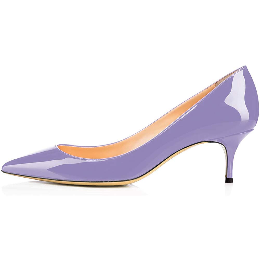ATAX Women's Low Kitten Heel Pumps - Pointed Toe Slip-On Dress Shoes for Office, Wedding & Party | Comfortable Mid Heel Fashion Shoes for Women - Perfect for Business, Cocktail Events & Formal Occasions